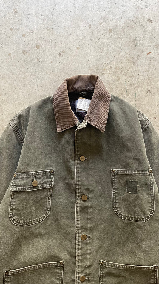 1990S CHORE CARHARTT JACKET OLIVE - S