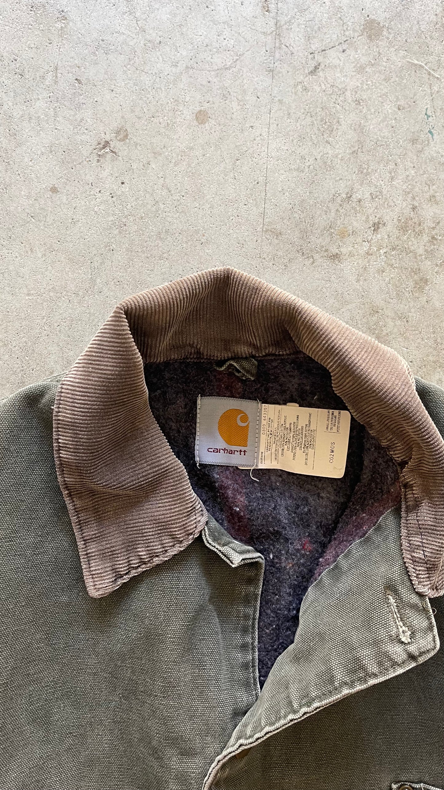 1990S CHORE CARHARTT JACKET OLIVE - S