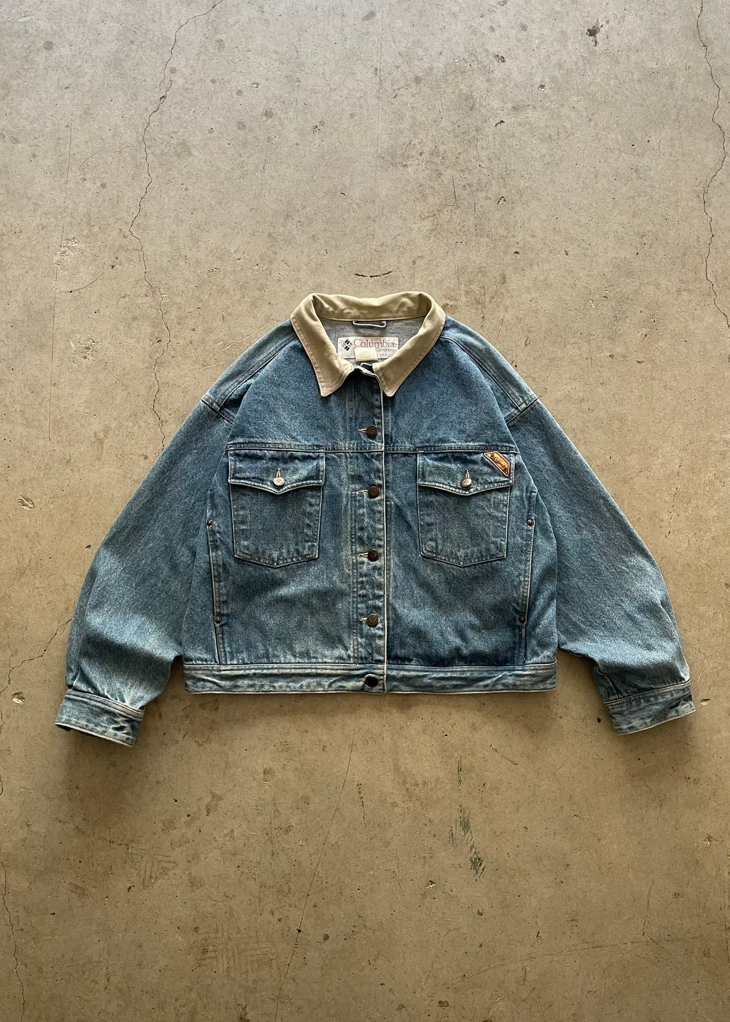 1990S COLUMBIA DENIM JACKET - S