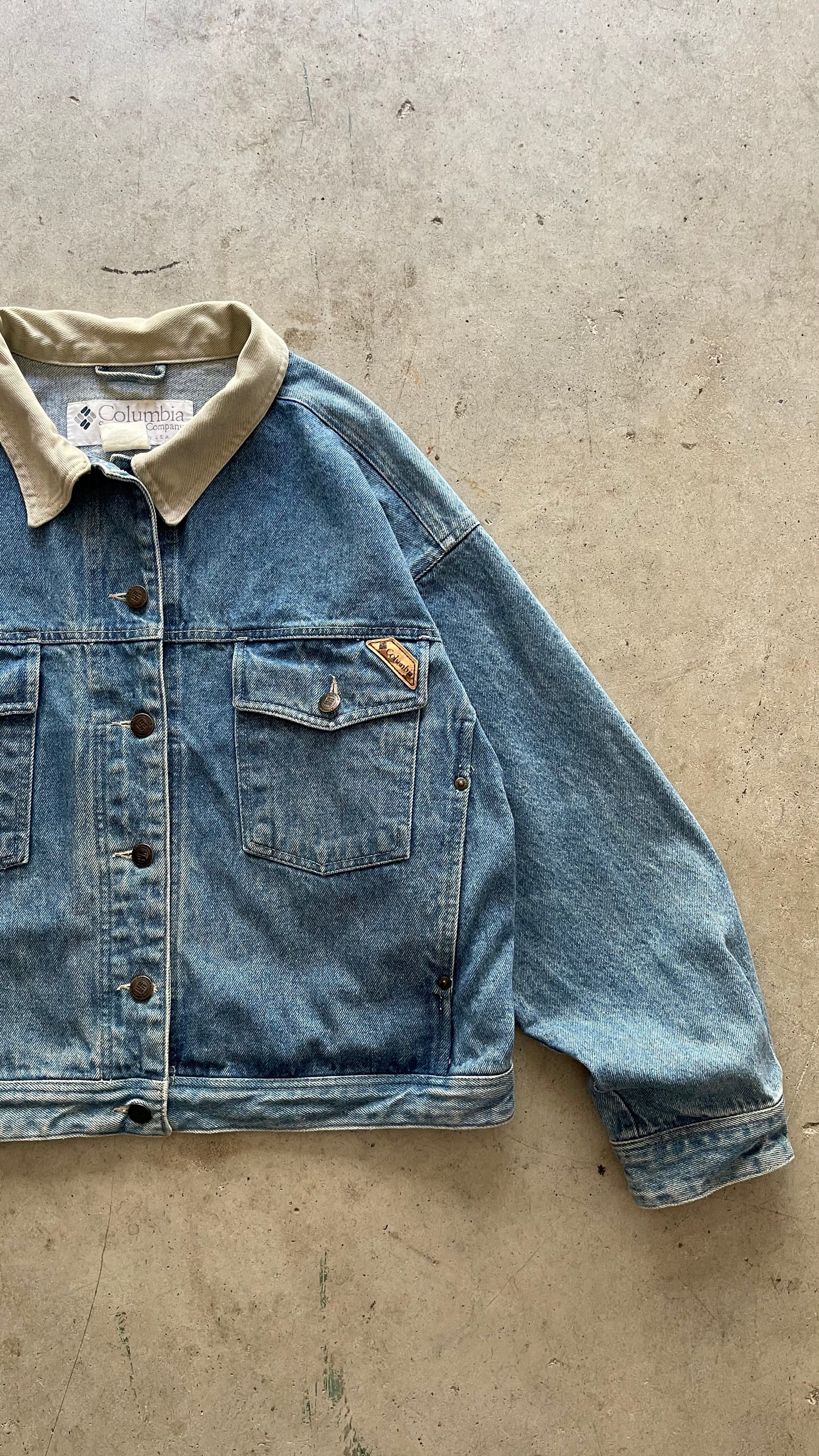 1990S COLUMBIA DENIM JACKET - S