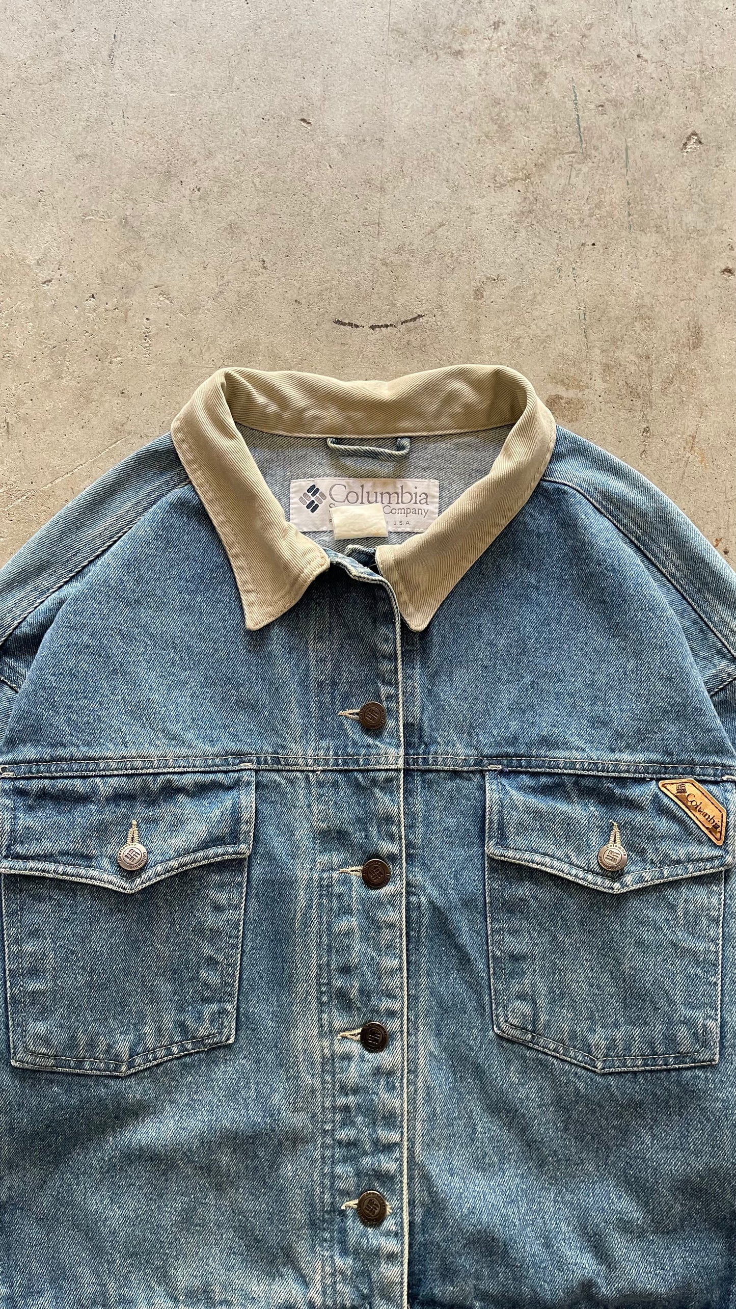 1990S COLUMBIA DENIM JACKET - S