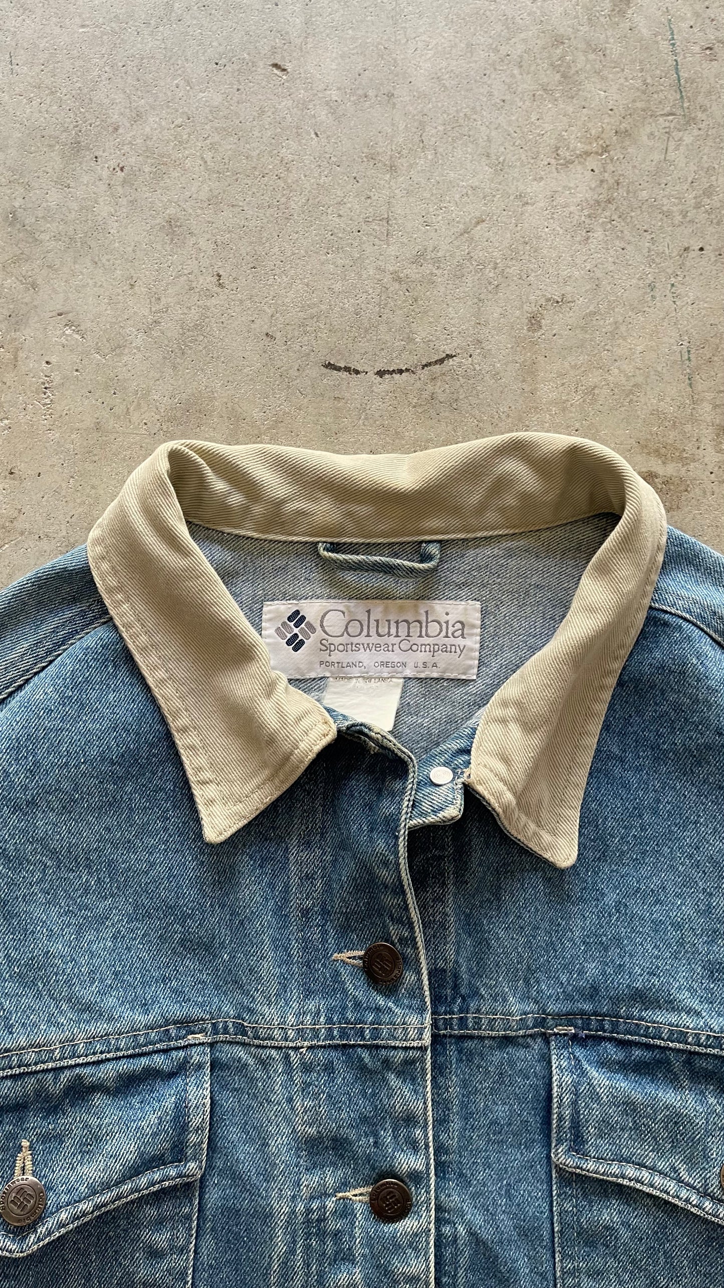 1990S COLUMBIA DENIM JACKET - S