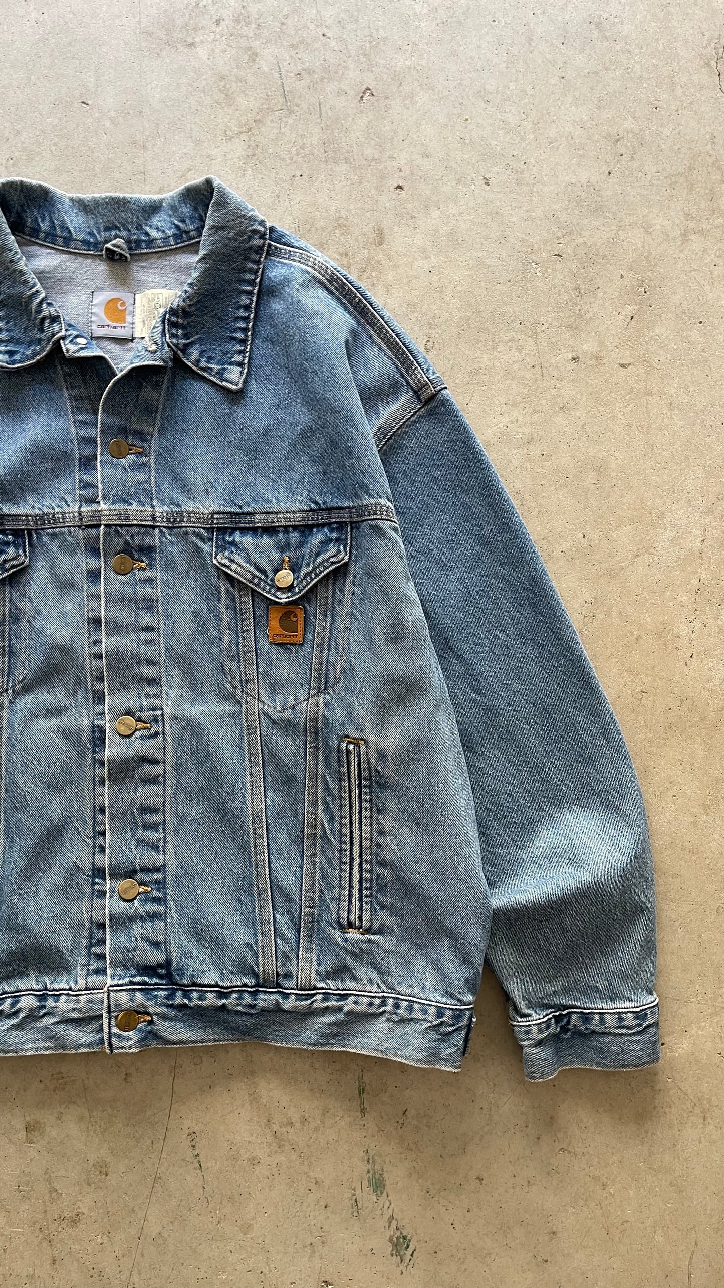 1990S CARHARTT DENIM JACKET  - XL