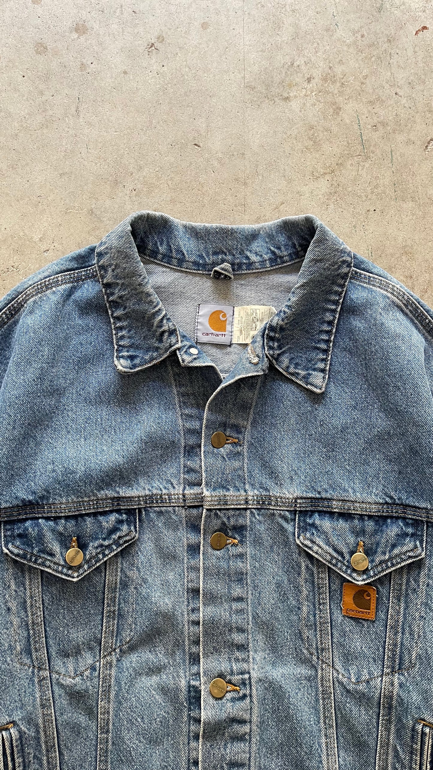 1990S CARHARTT DENIM JACKET  - XL