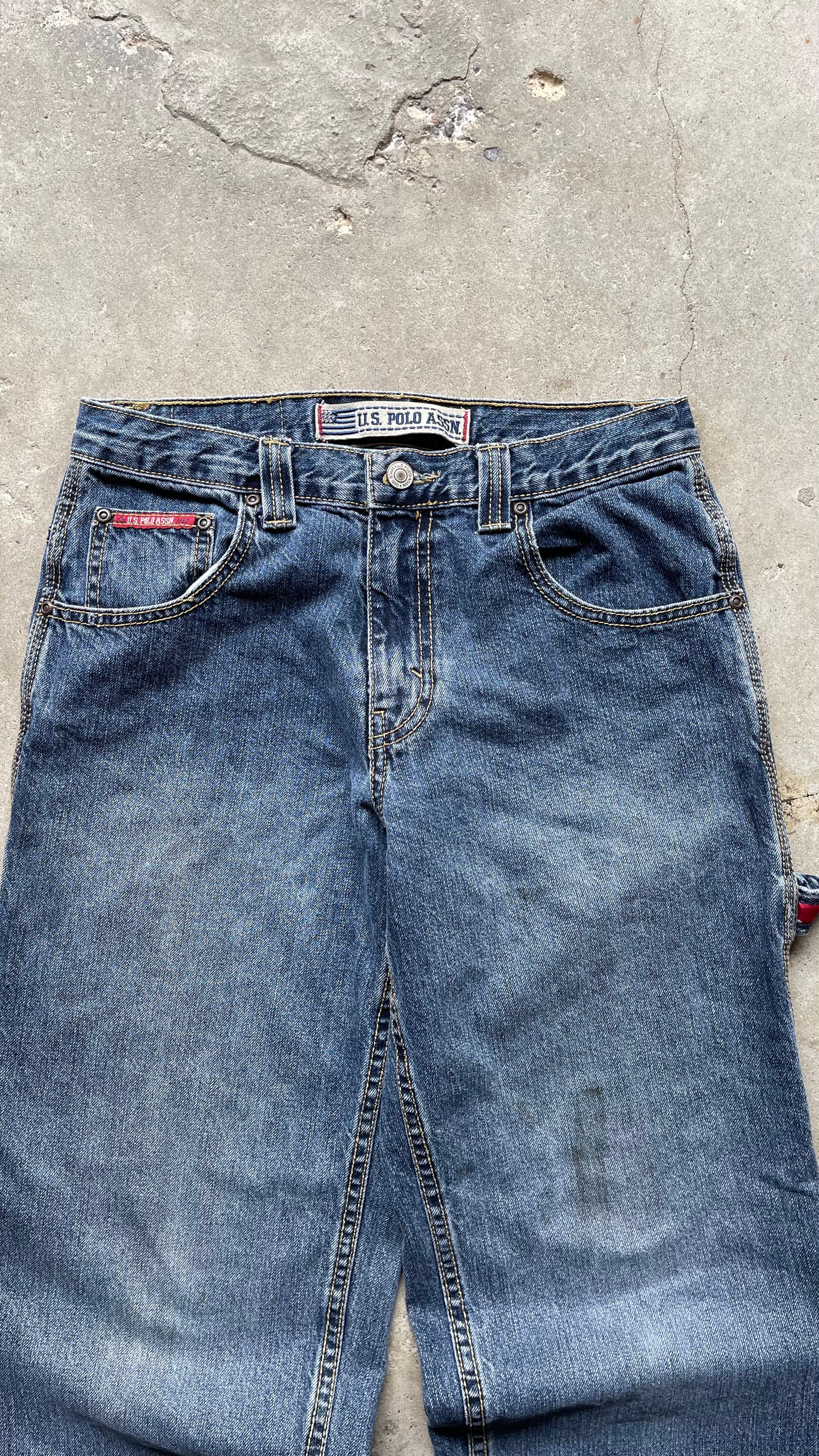 2000S US POLO CARPENTER DENIM JEANS - 30X30