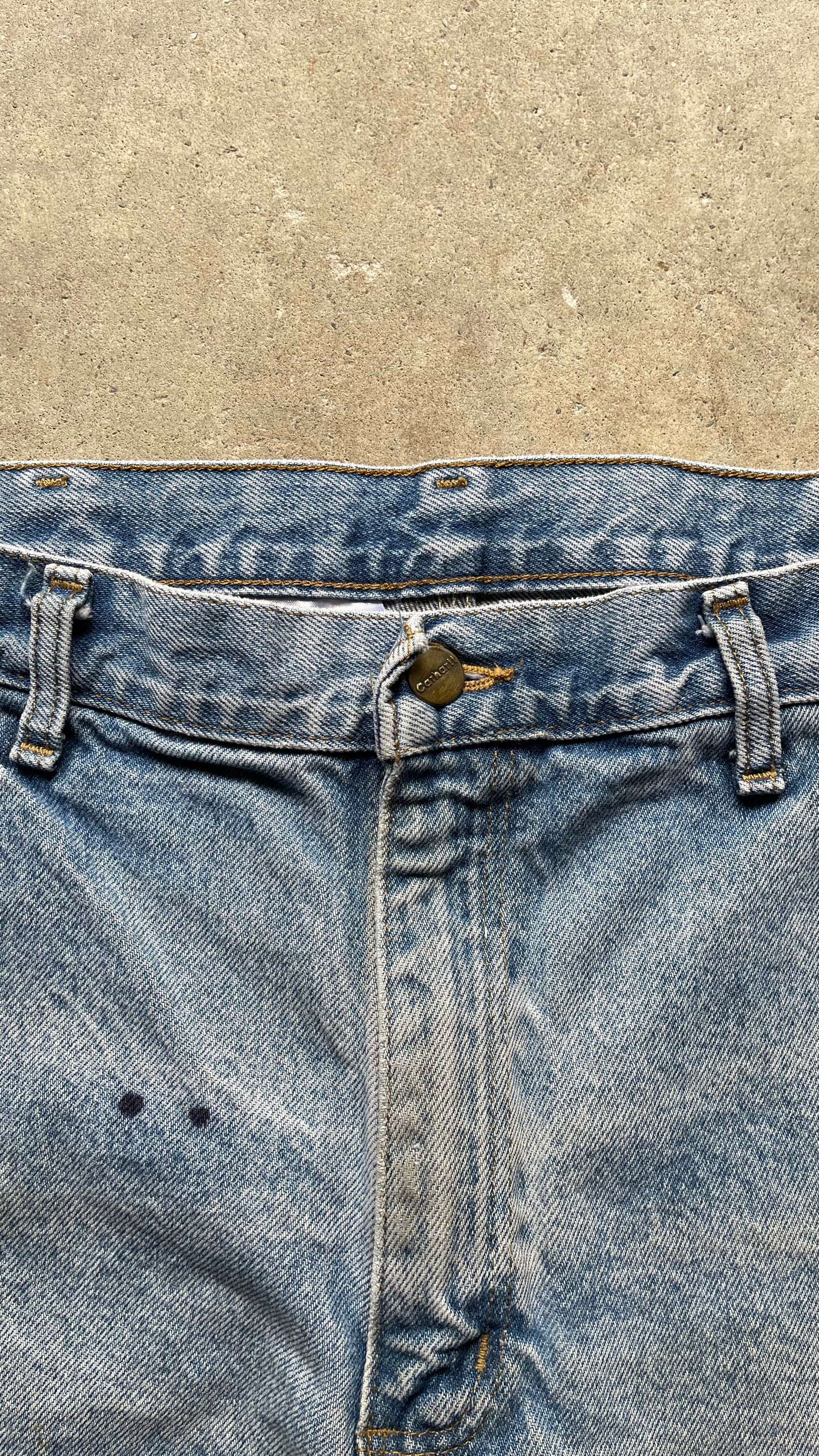 1990S CARHARTT CARPENTER DENIM SHORTS - 34