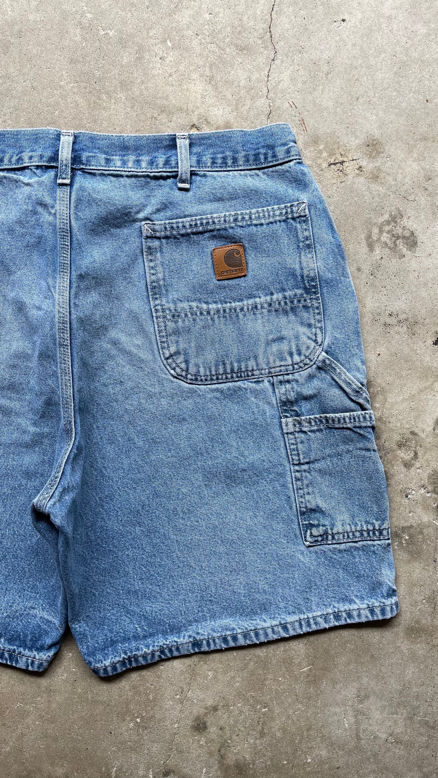 1990S CARHARTT CARPENTER DENIM SHORTS - 38