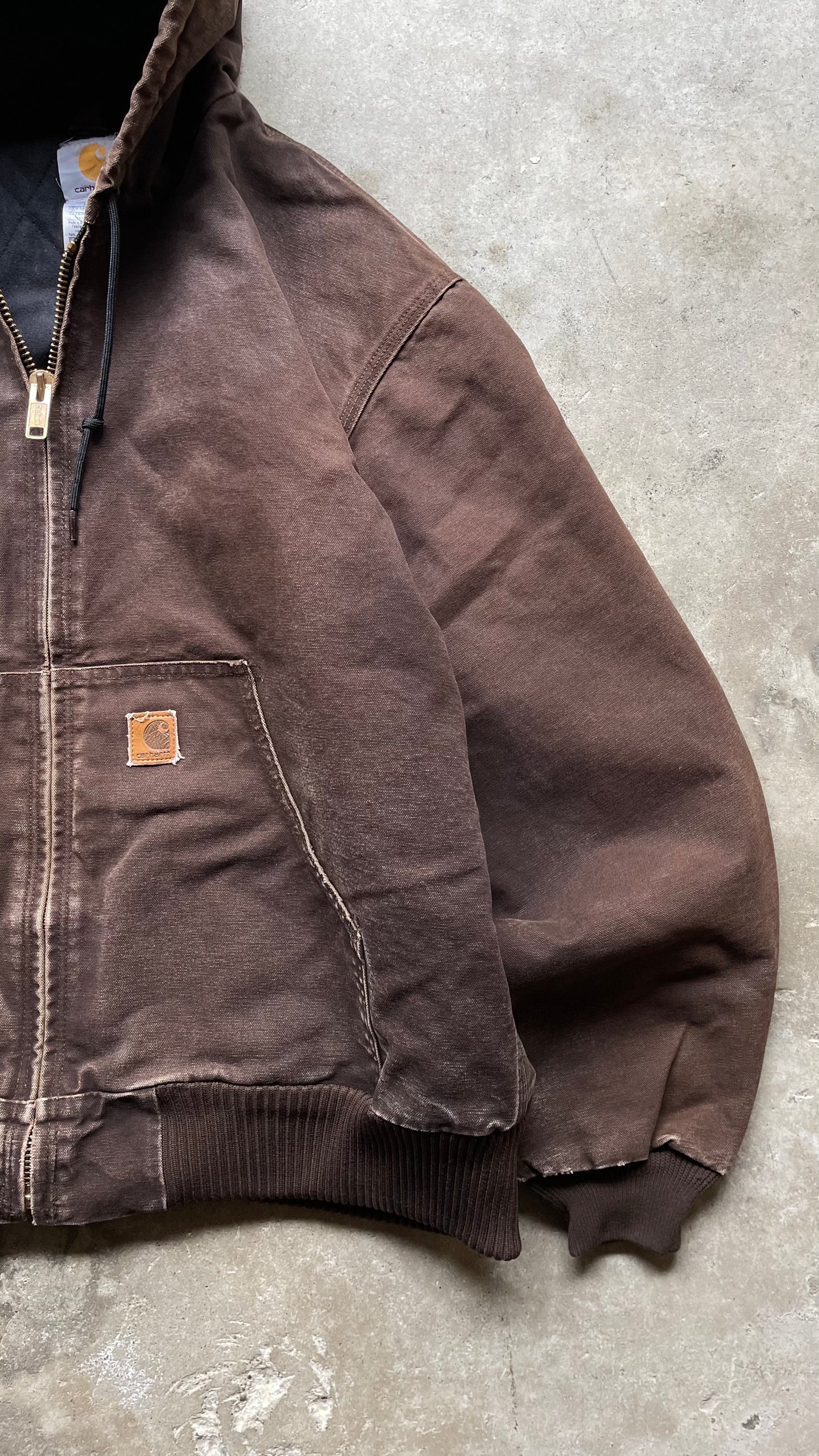 1990S FADED CARHARTT JACKET BROWN - L