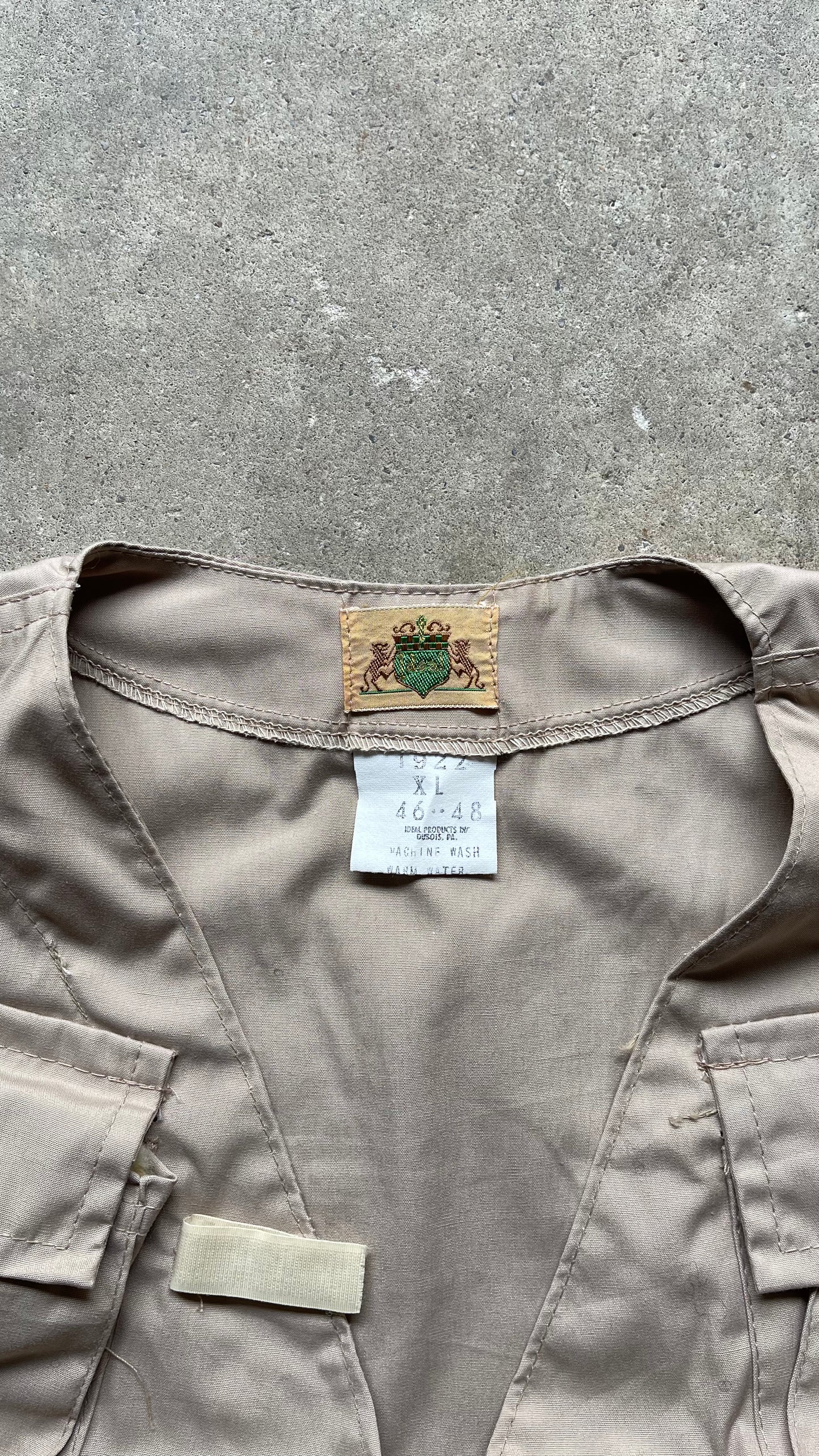 1980S FISHERMAN VEST CREAM - XL