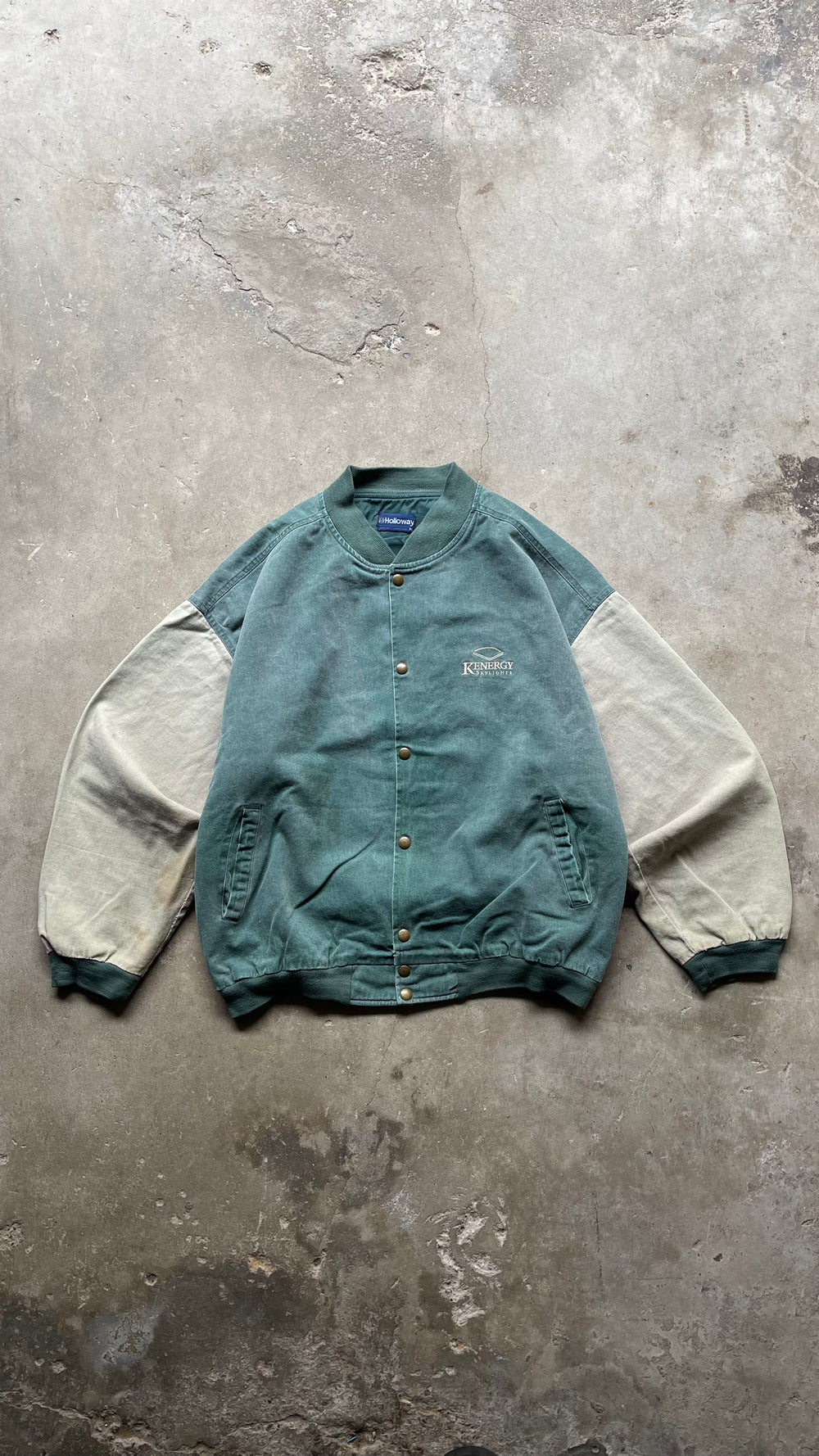2000S DENIM VARSITY JACKET - XL