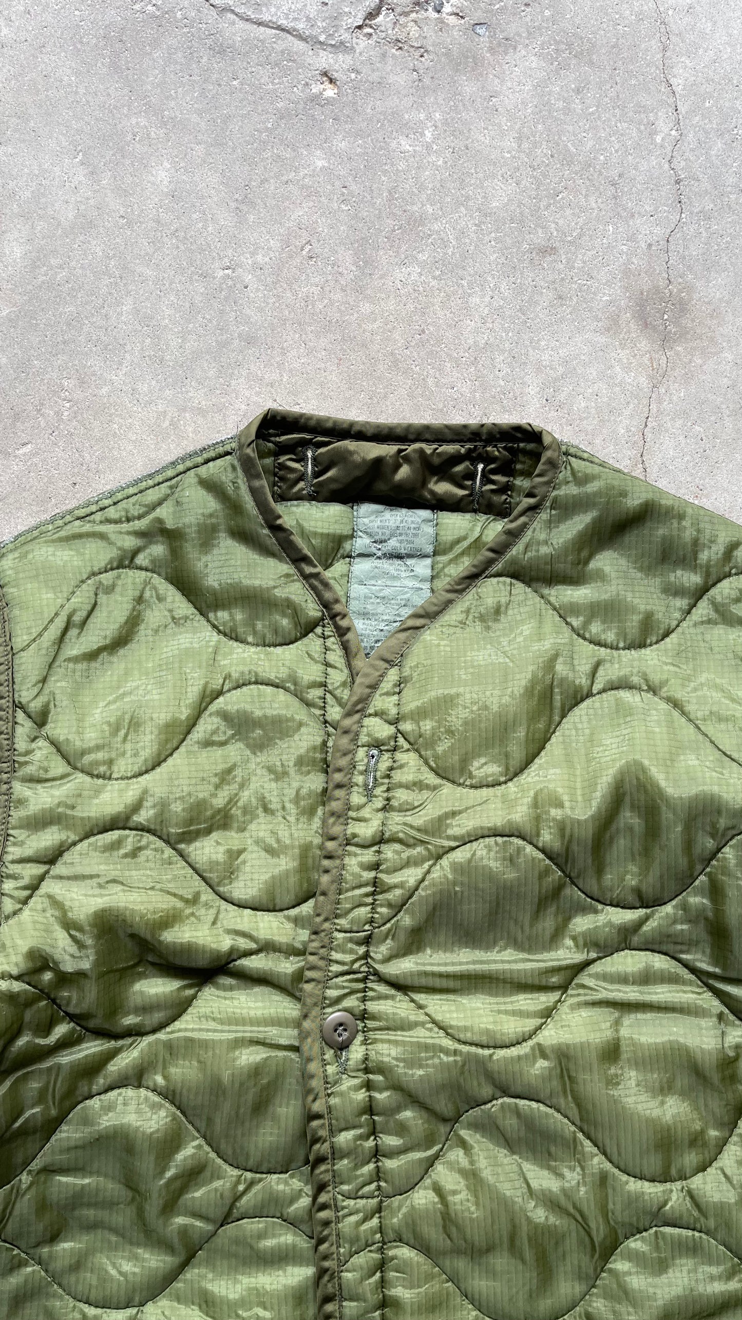 1990S MILITARY LINER JACKET GREEN - M