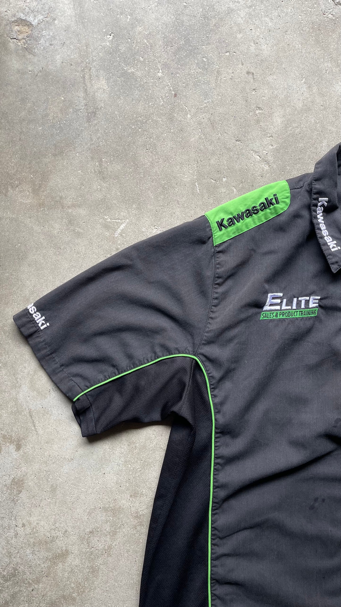 2000S KAWASAKI RACING BUTTON UP - XL