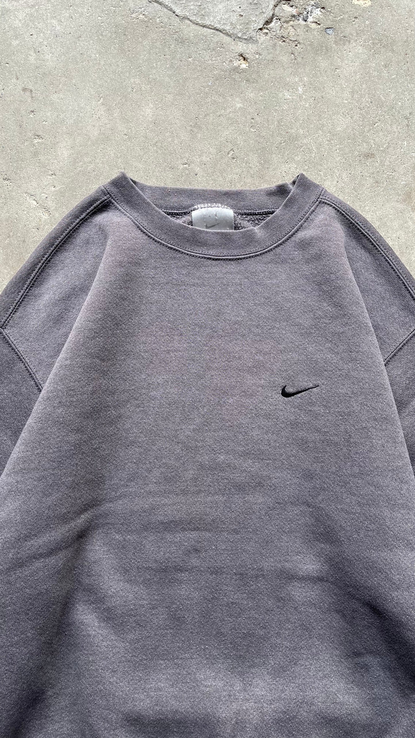 1990S FADED NIKE SWOOSH SWEATSHIRT BLACK - M
