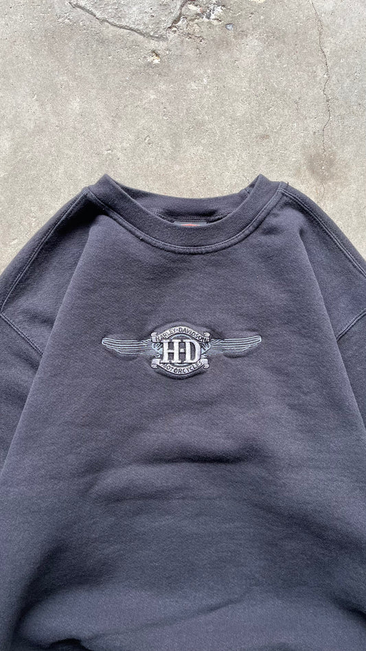 2000S HARLEY DAVIDSON SWEATSHIRT BLACK - L