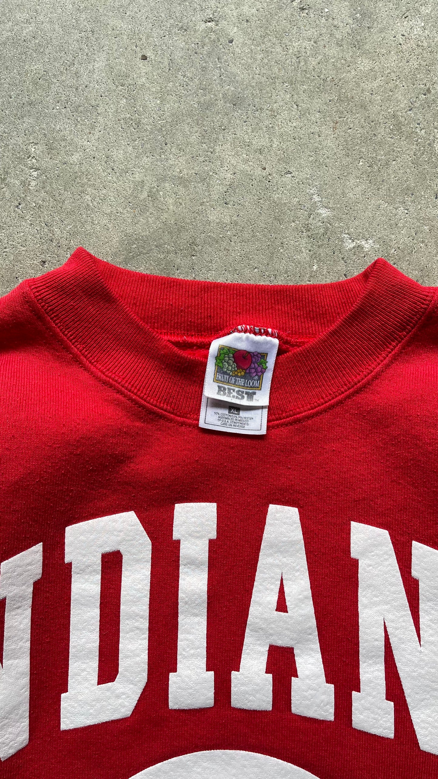 1990S INDIANA BASKETBALL SWEATSHIRT RED - XL