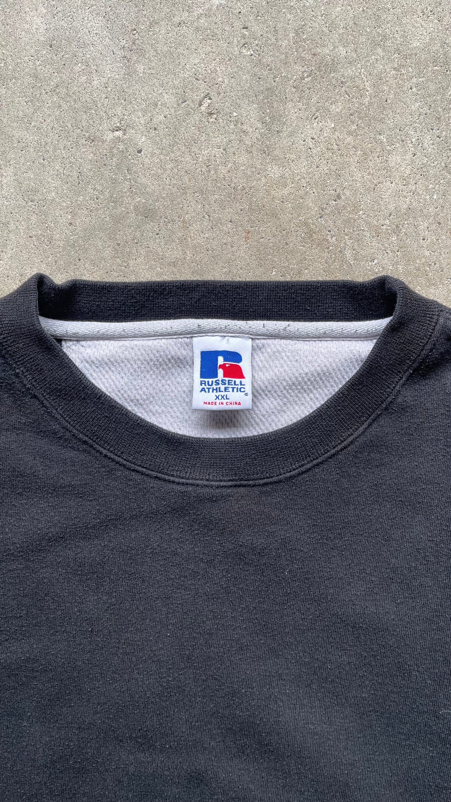 1990S RUSSELL ATHLETIC SWEATSHIRT BLACK - XXL