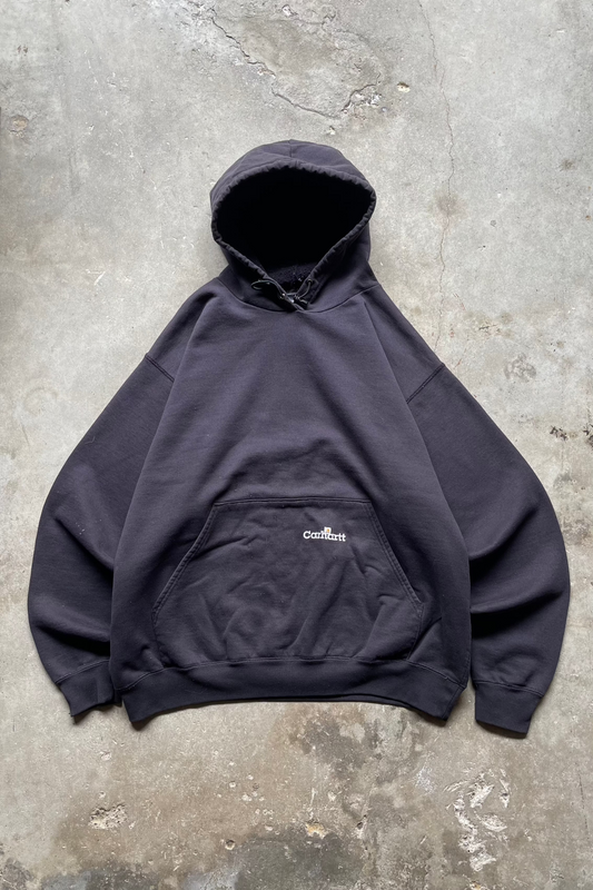 1990S FADED CARHARTT HOODIE BLACK - XL