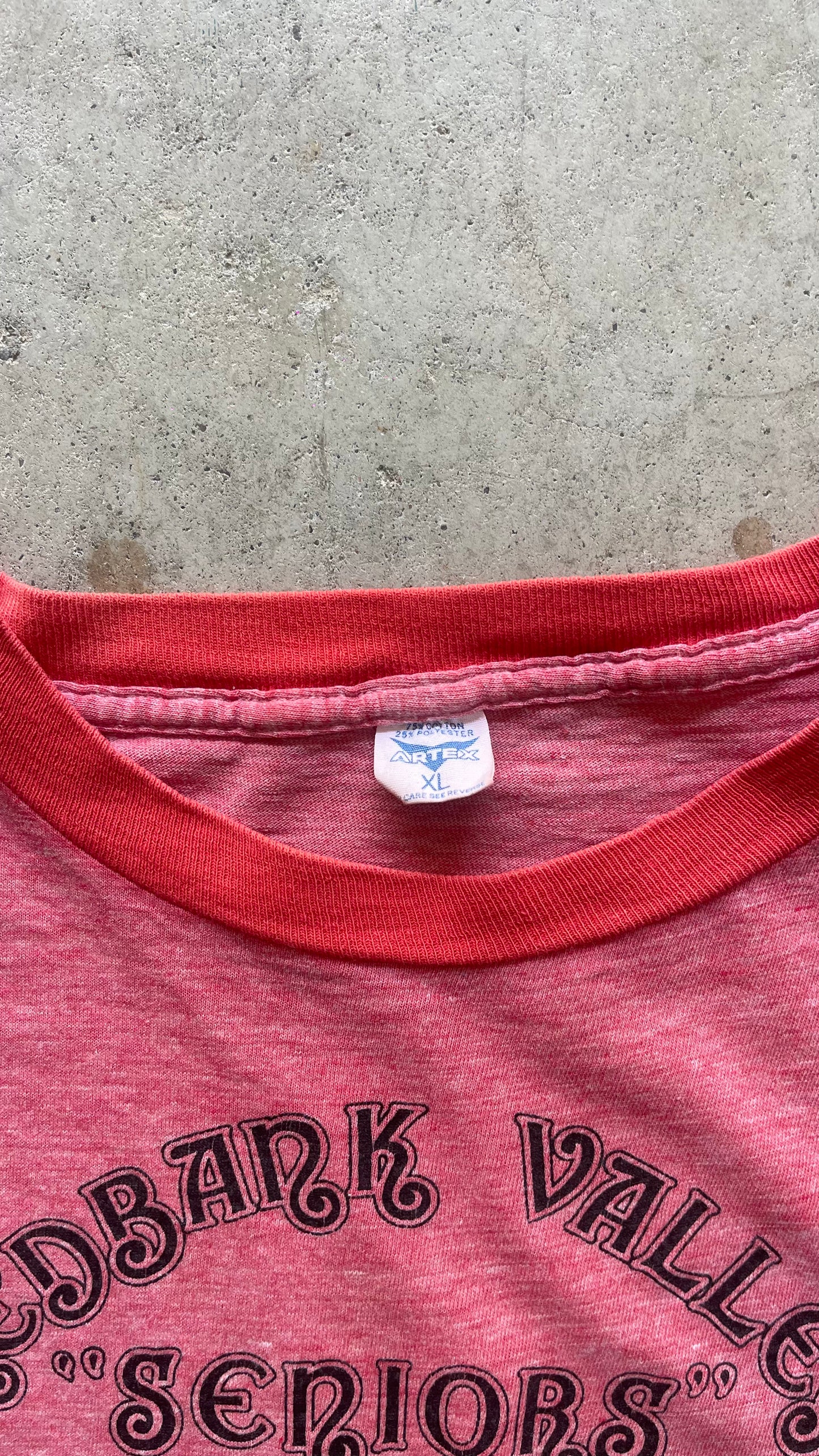 19970S "REDDARK VALLEY" RINGER TEE RED - XL