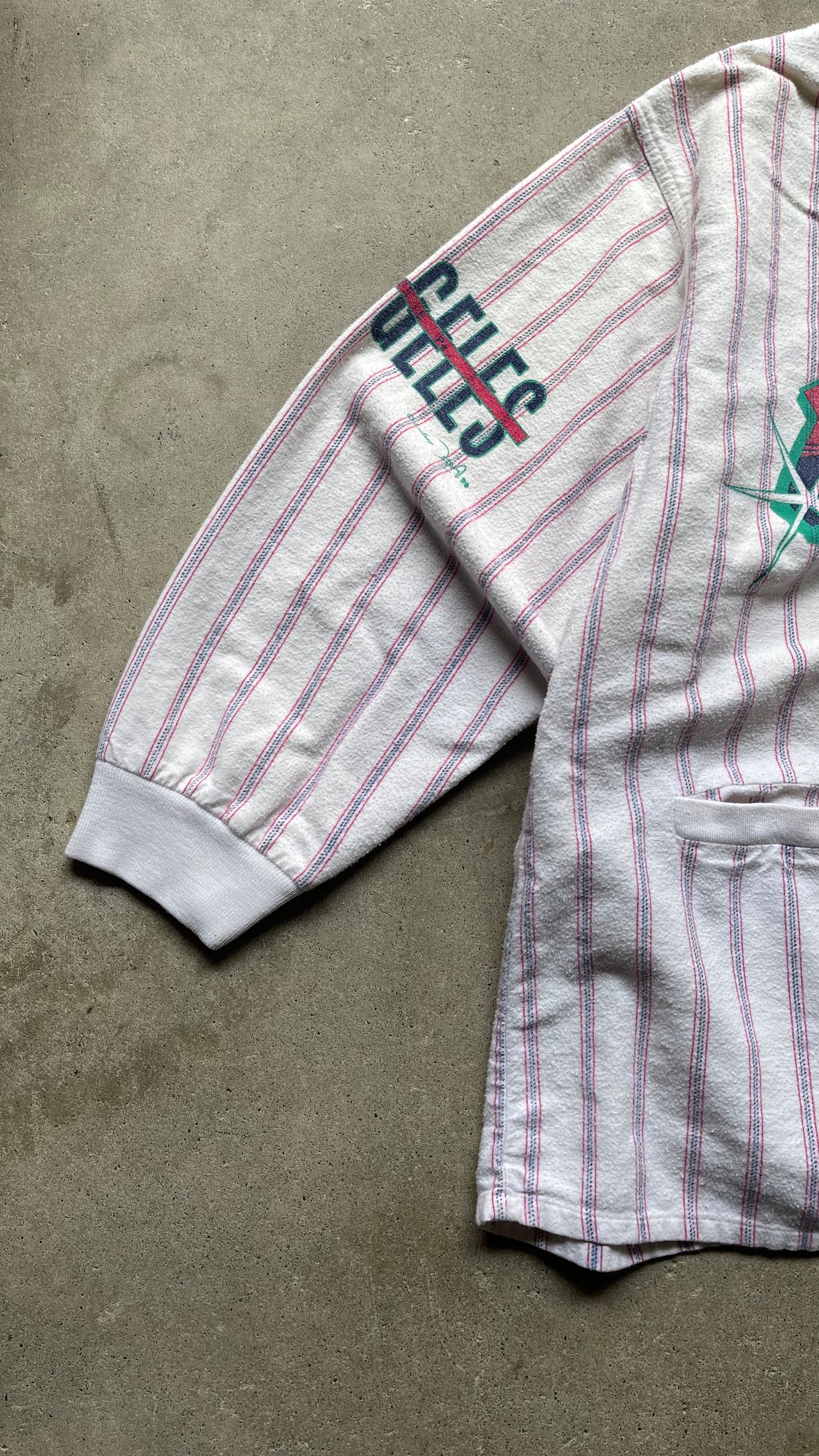 2000S "ESLEP" BASEBALL OVERSIZED SWEATER - XL