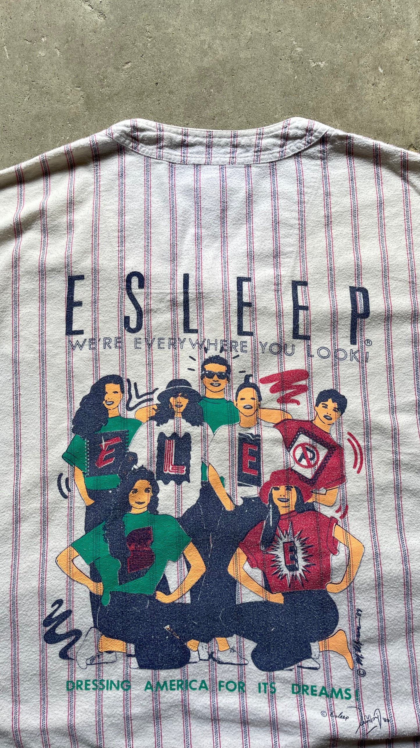 2000S "ESLEP" BASEBALL OVERSIZED SWEATER - XL