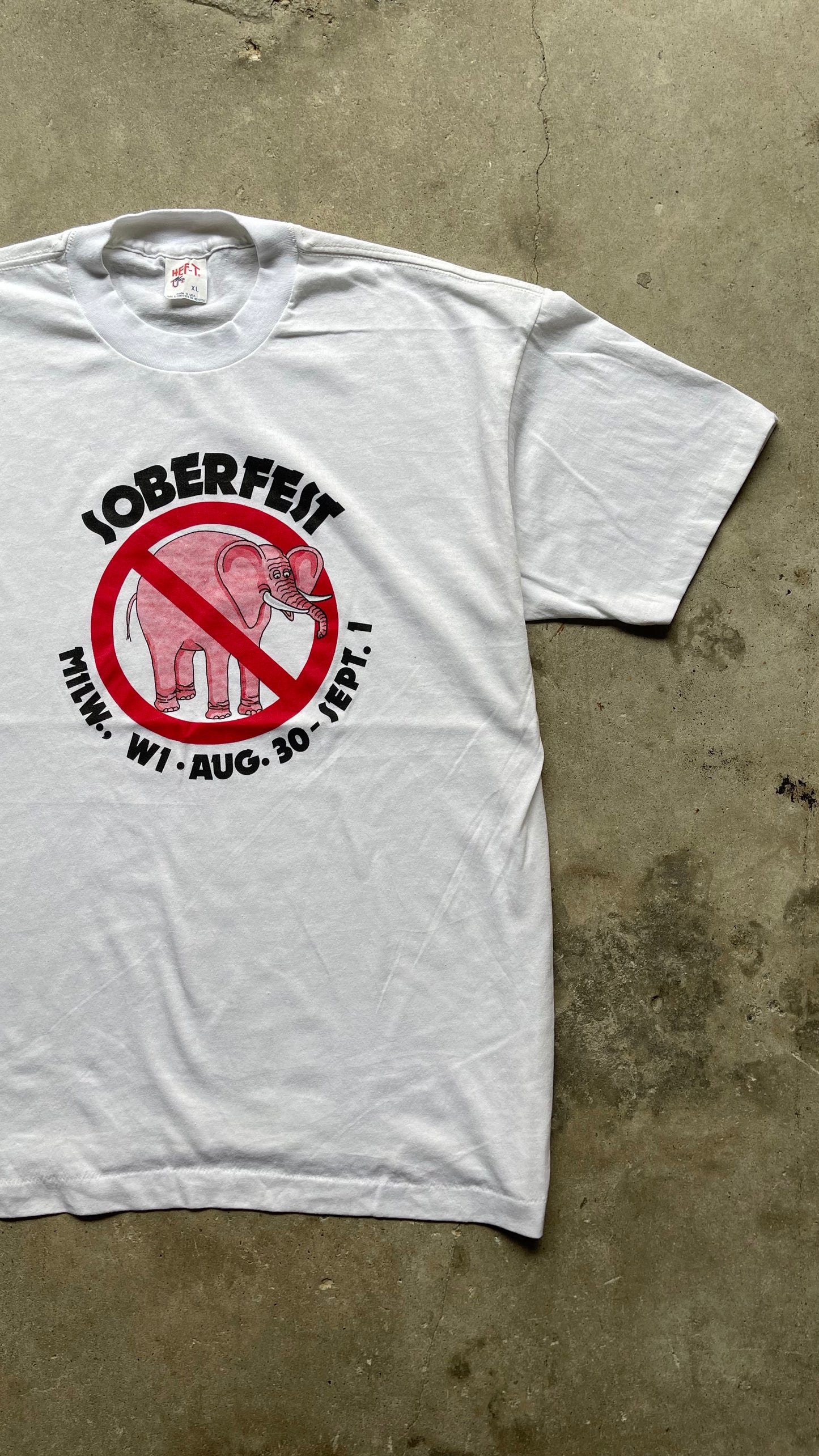 1990S SOBERFEST TEE WHITE - XL