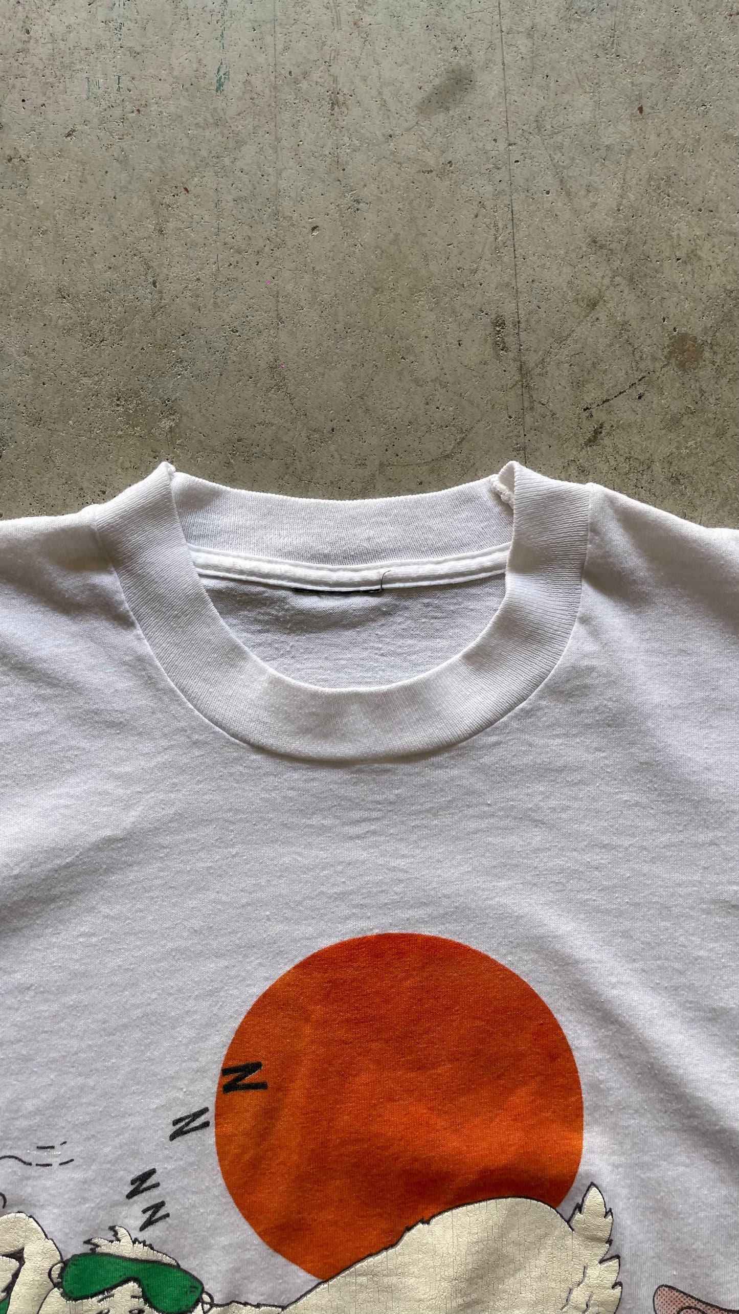 1990S "I DON'T DO MORNINGS" FUNNY TEE - L