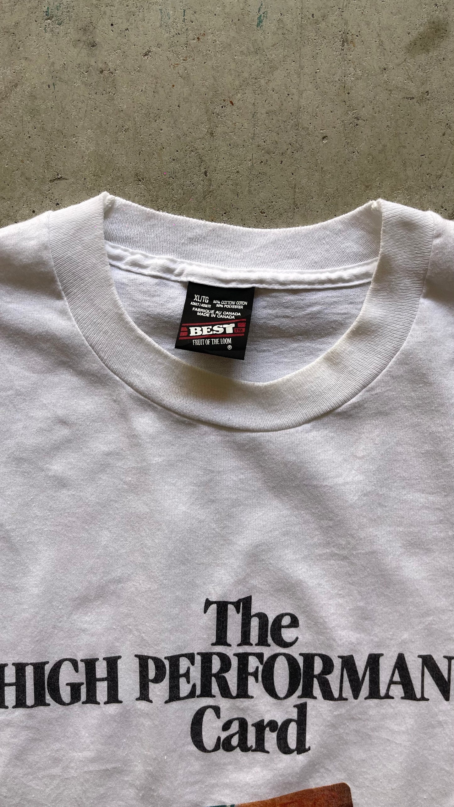 1990S "THE HIGH PERFORMANCE CARD" FORD TEE - XL