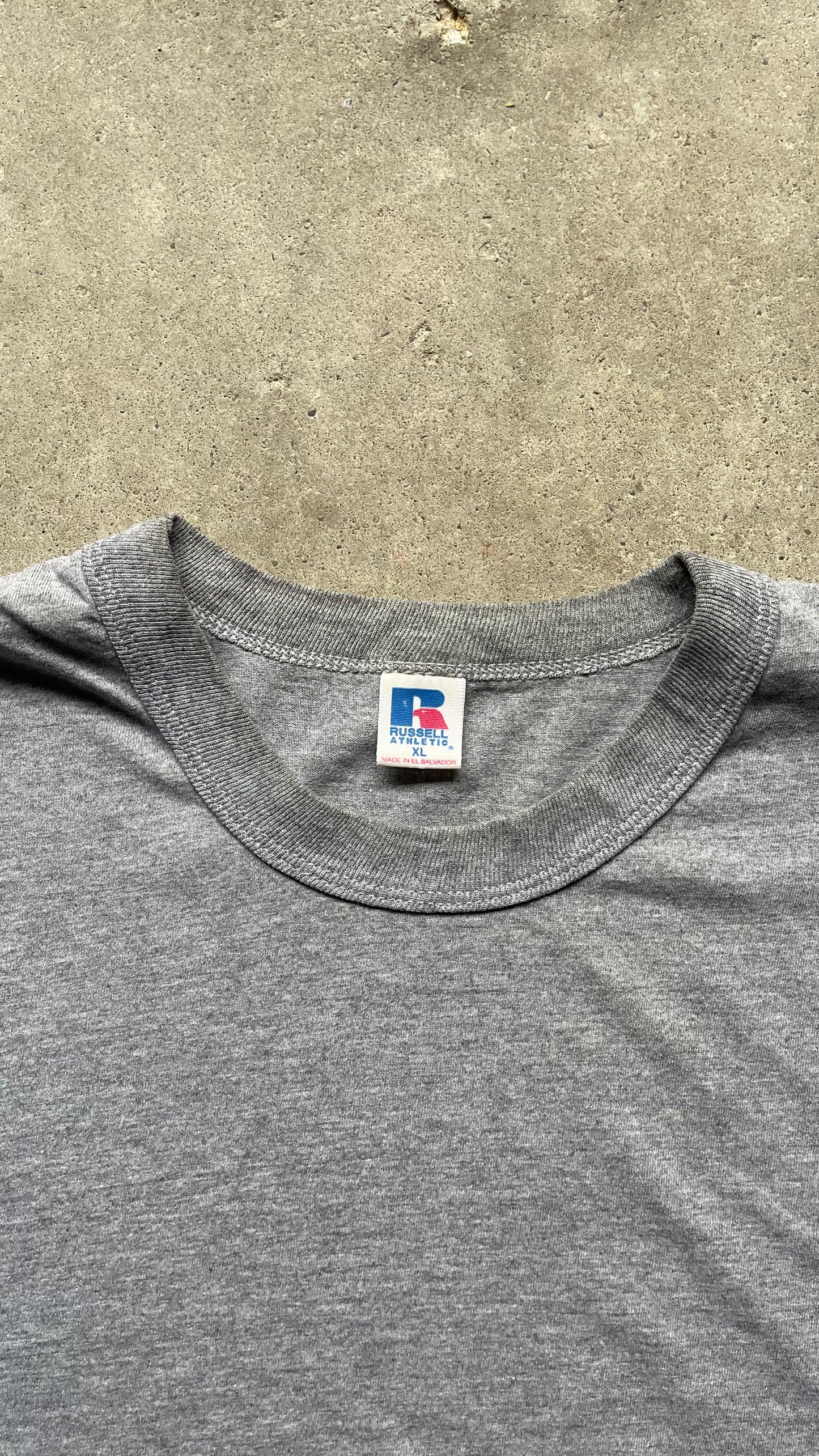 1990S RUSSELL ATHLETIC TANK TEE GREY - XL