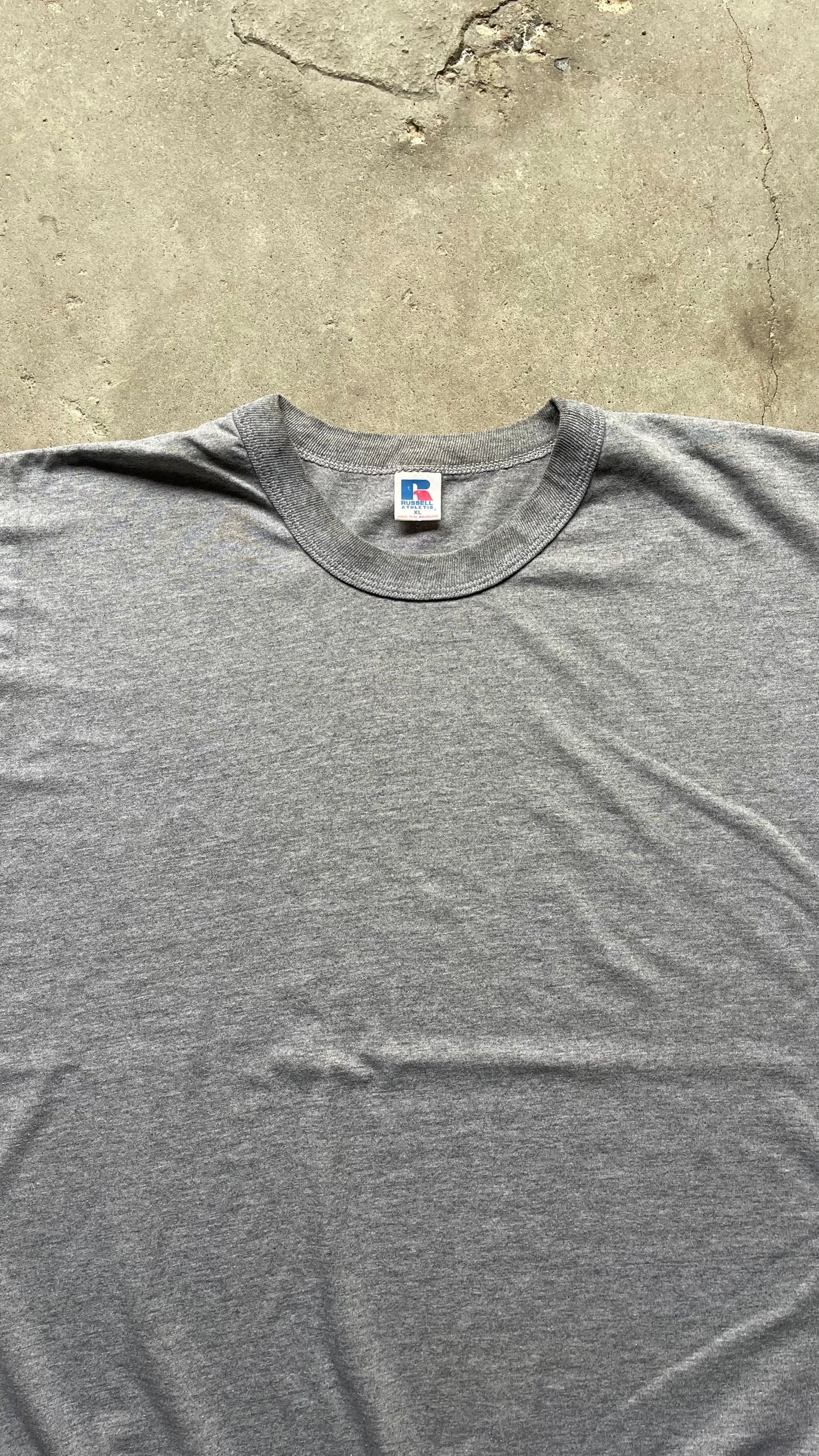 1990S RUSSELL ATHLETIC TANK TEE GREY - XL