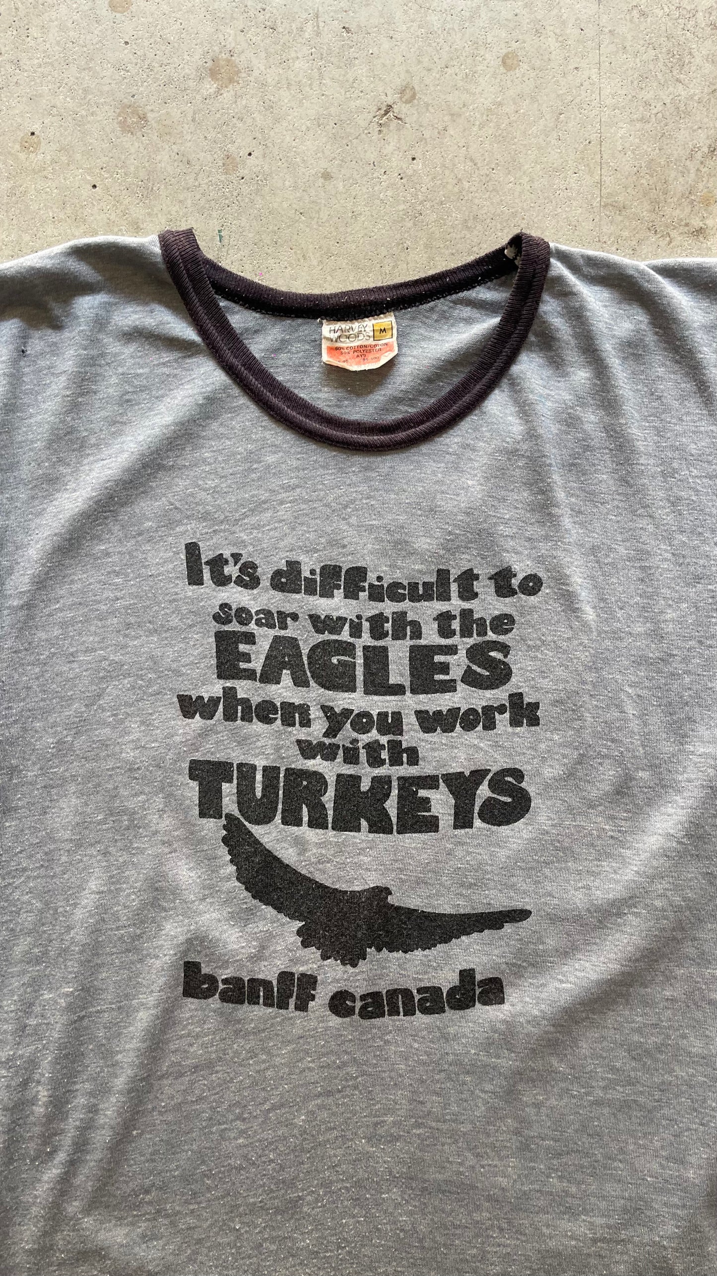 1990S "BANFF CANADA" VACATION  RINGER TEE - M