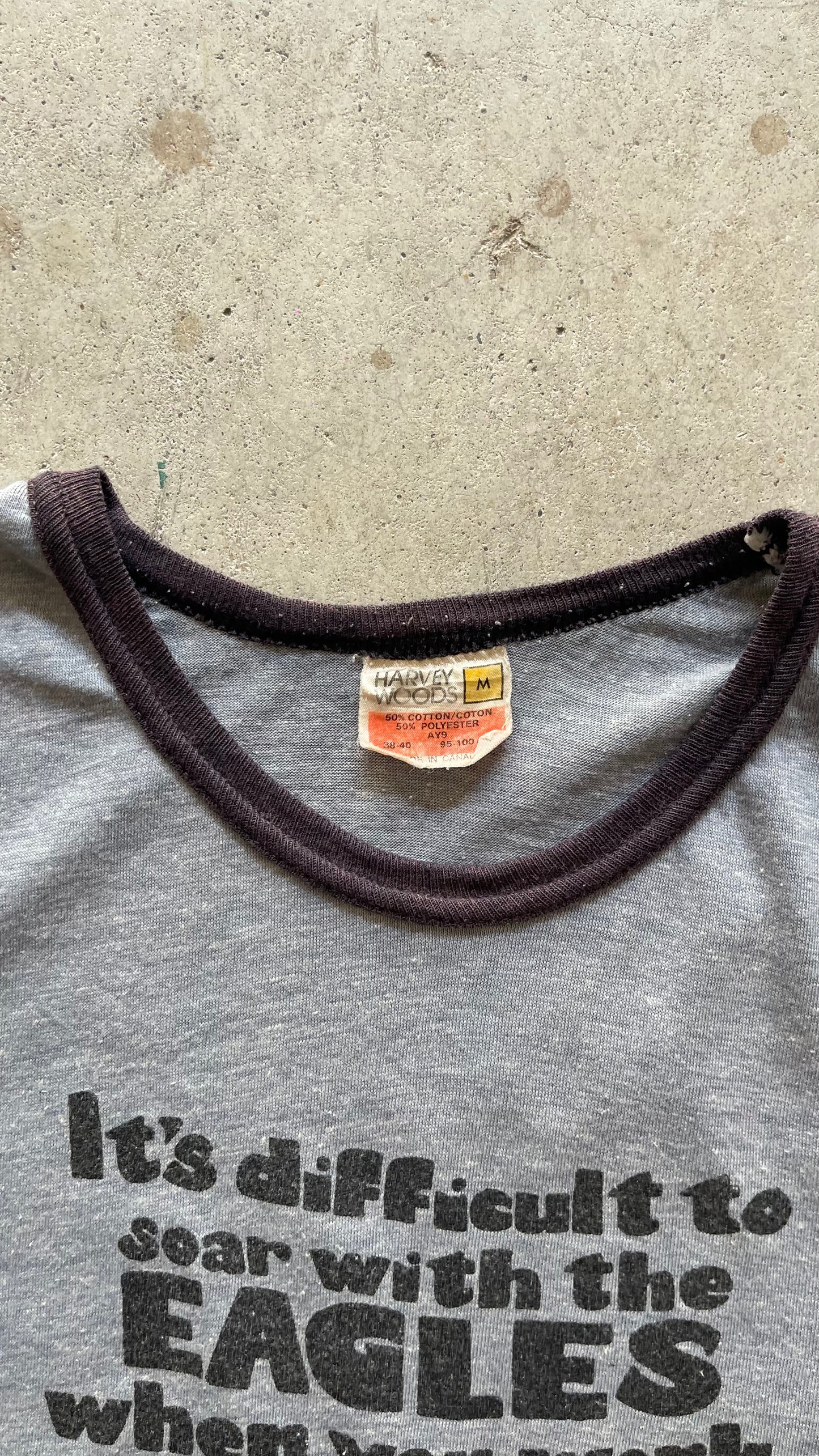 1990S "BANFF CANADA" VACATION  RINGER TEE - M