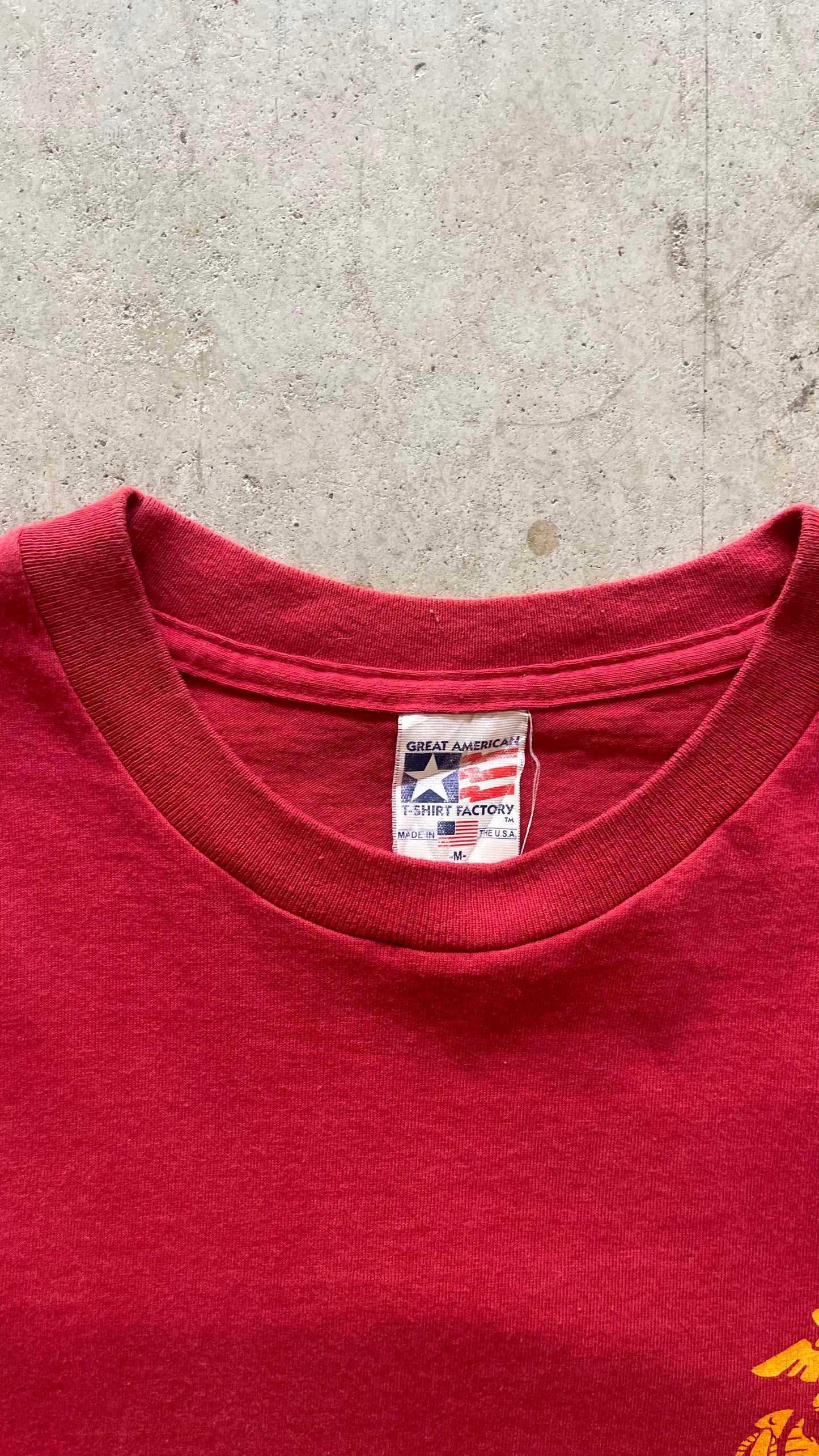 1990S "USMC" RED TEE - M
