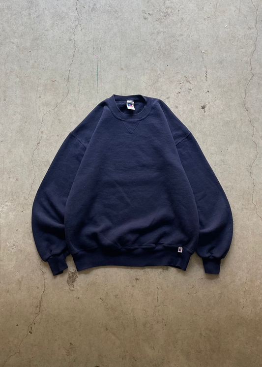 1990S RUSSELL ATHLETIC SWEATSHIRT NAVY - L