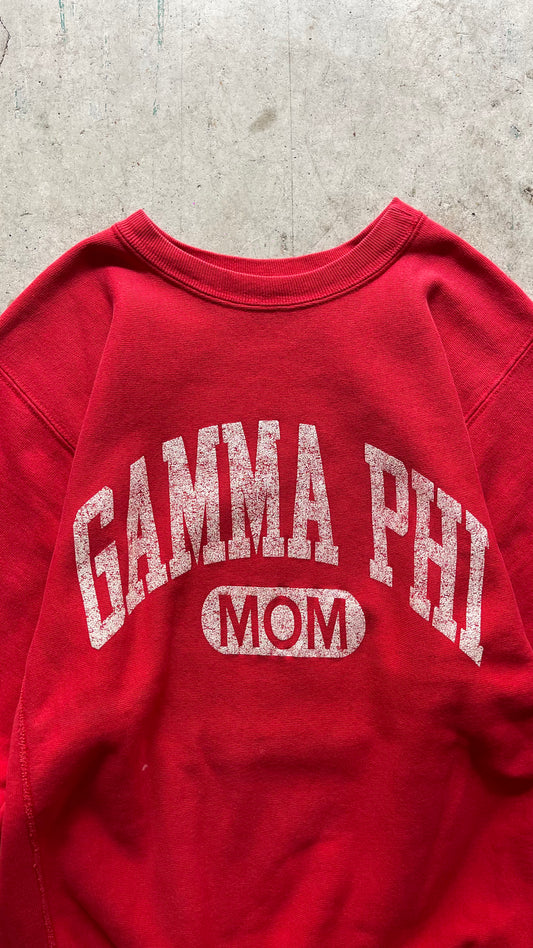 1990S "GAMMA PHI" CHAMPION SWEATSHIRT RED - L