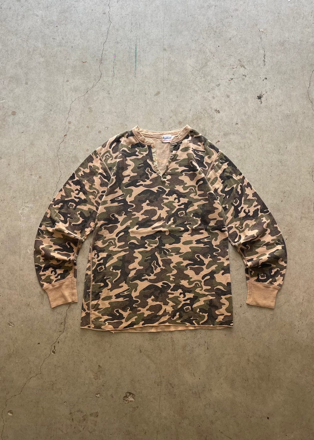 1990S DUCK CAMO LONGSLEEVE SWEATSHIRT - L