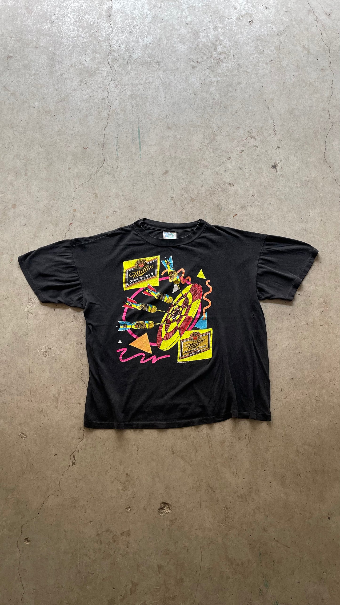 1990S MILLER BLACK TEE - L