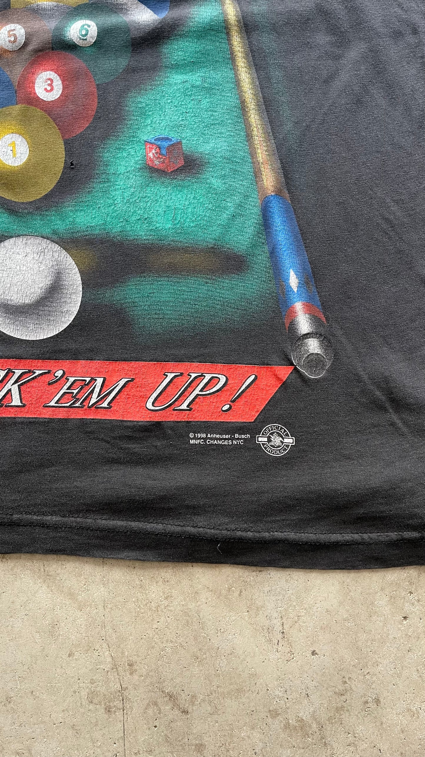 1990S FADED BUDWEISER BLACK TEE - L