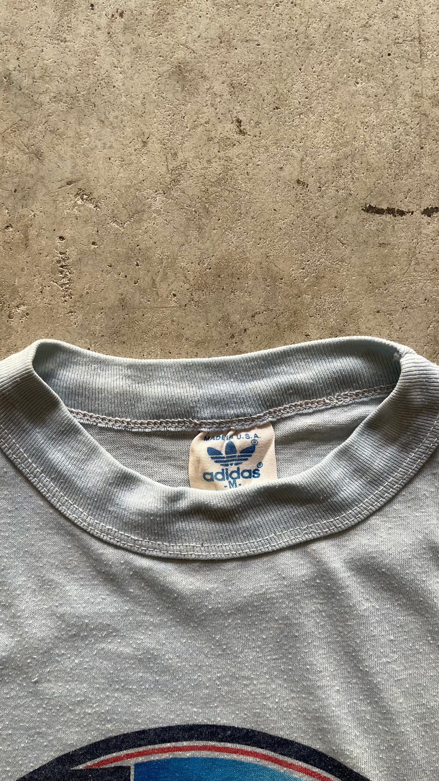 1990S ADIDAS BABY BLUE TEE - S