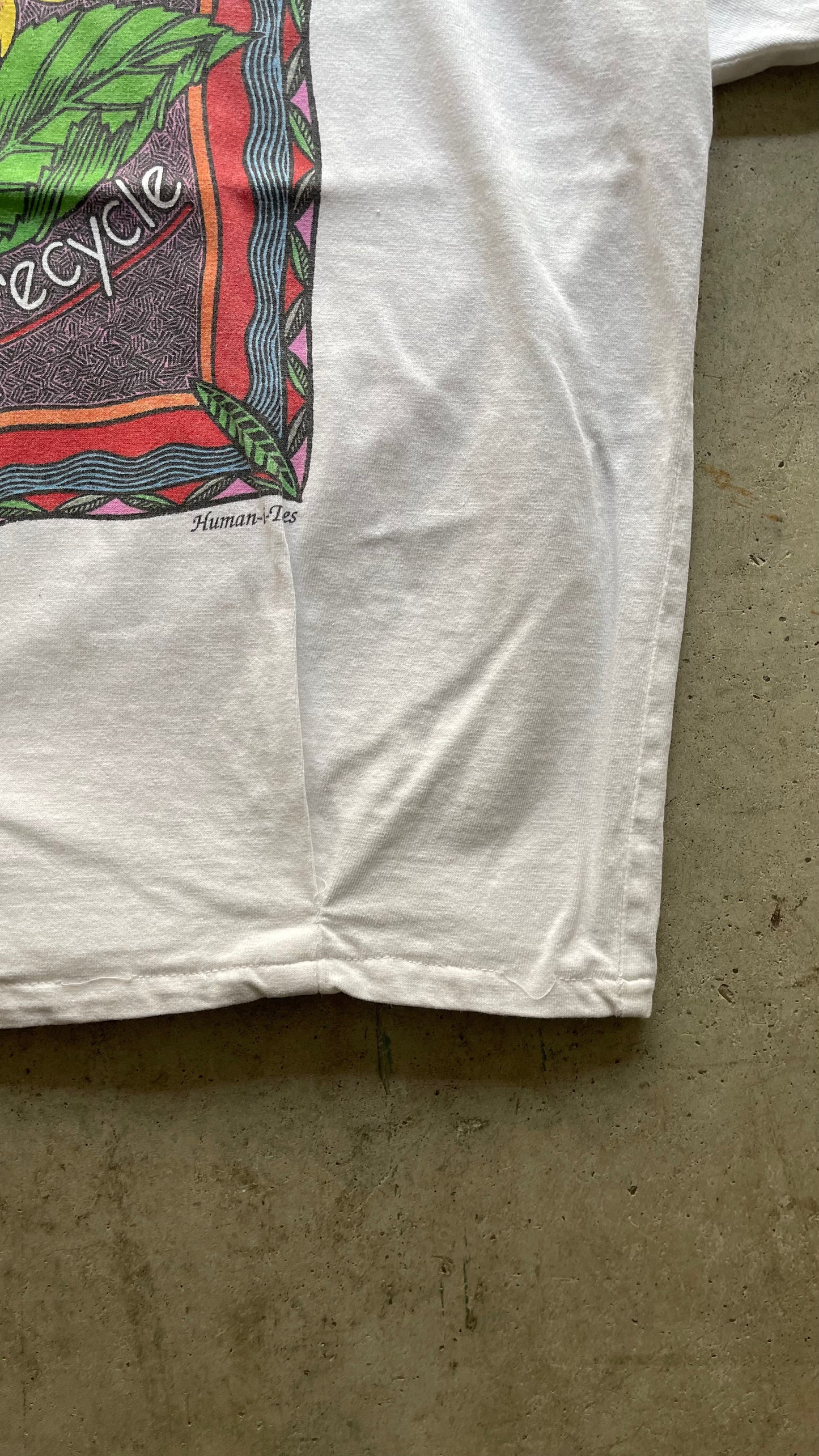 1990S FLOWER REWORK CROPPED TEE - L