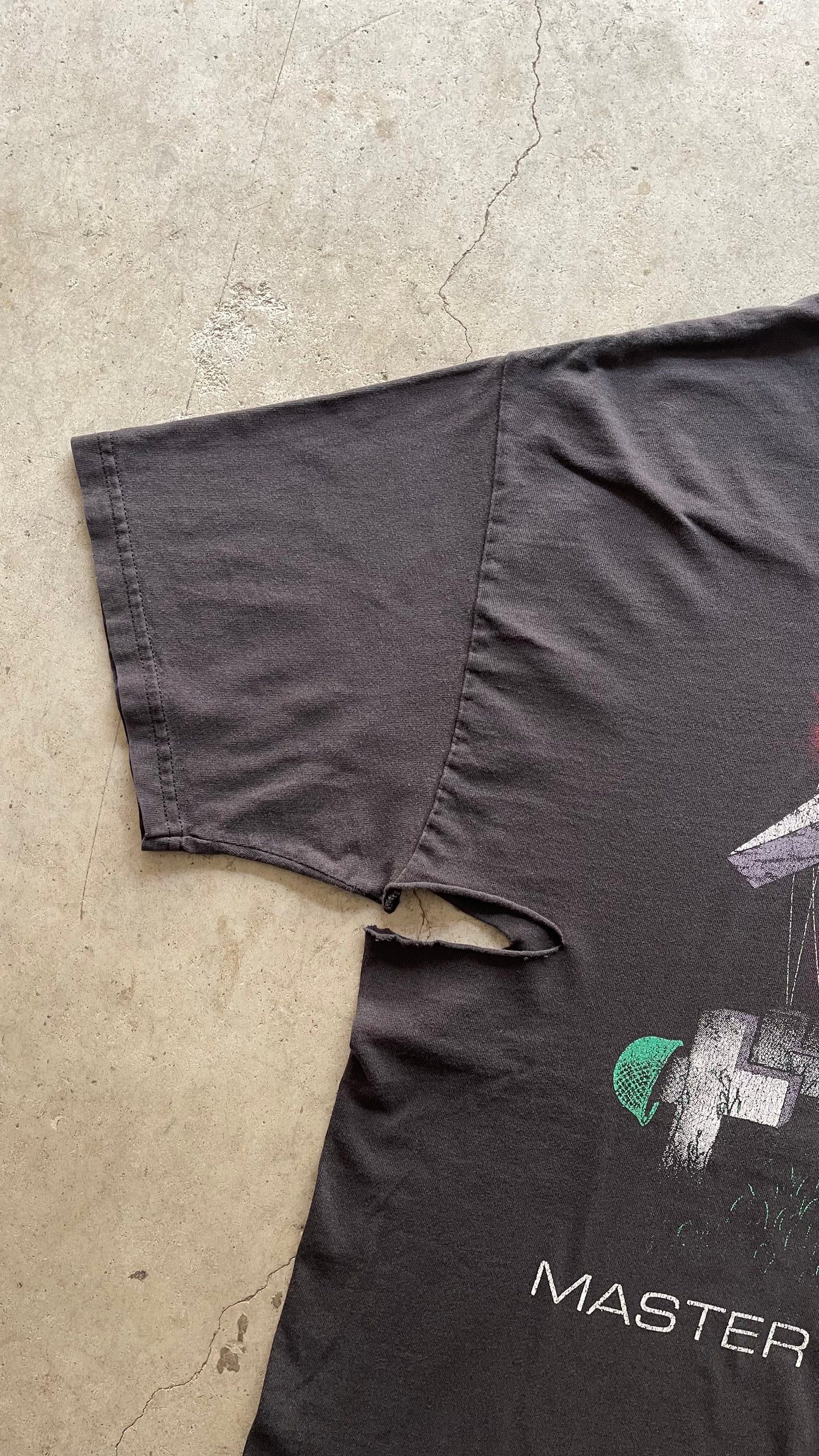 2000S DISTRESSED METALLICA BLACK TEE - XL