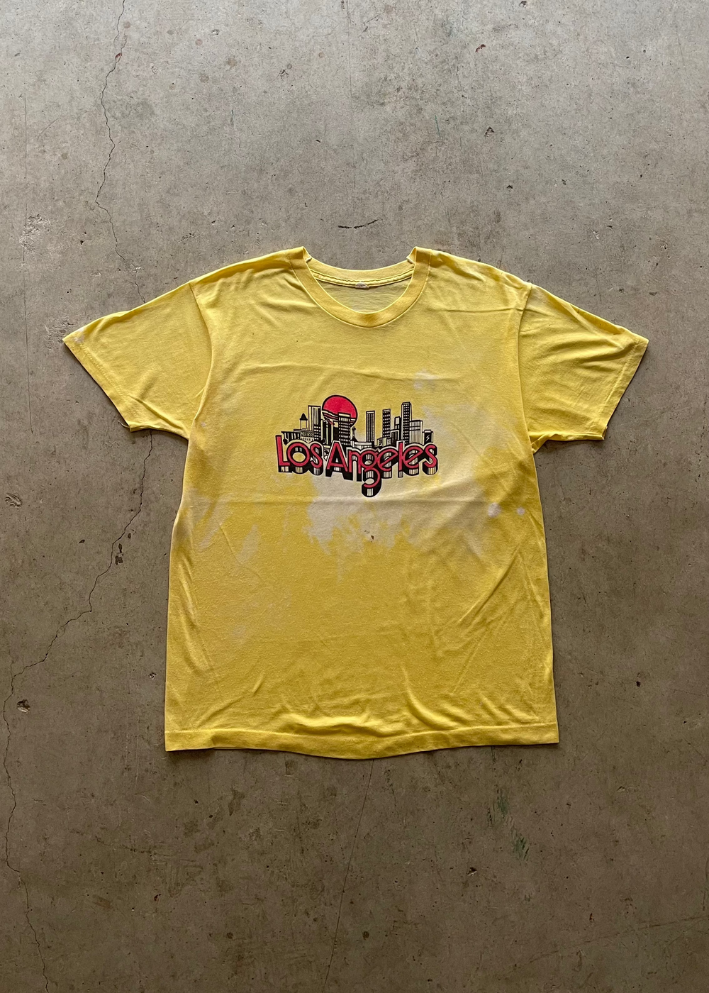 1990S LOS ANGELES YELLOW TEE - L