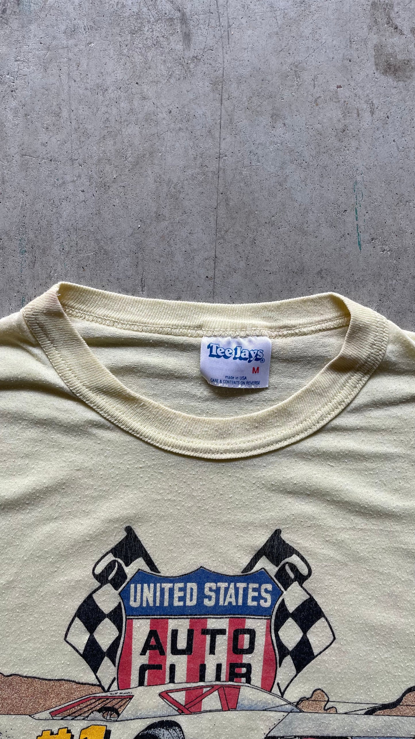 1990S AUTO CLUB RACING YELLOW TEE - M