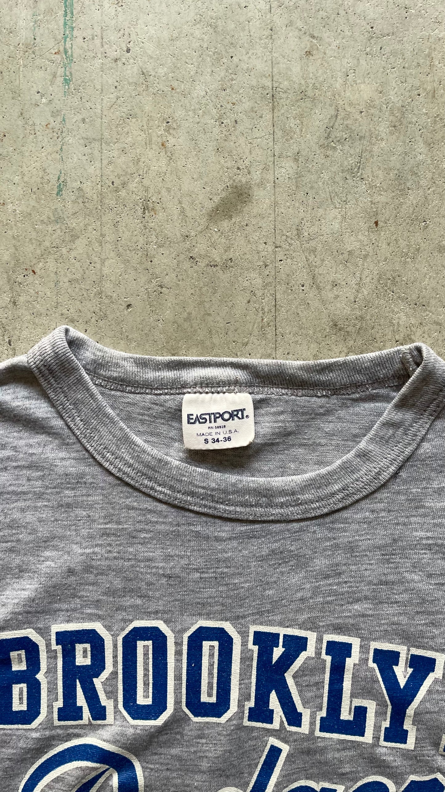 1980S BROOKLYN DODGERS GREY TEE - S