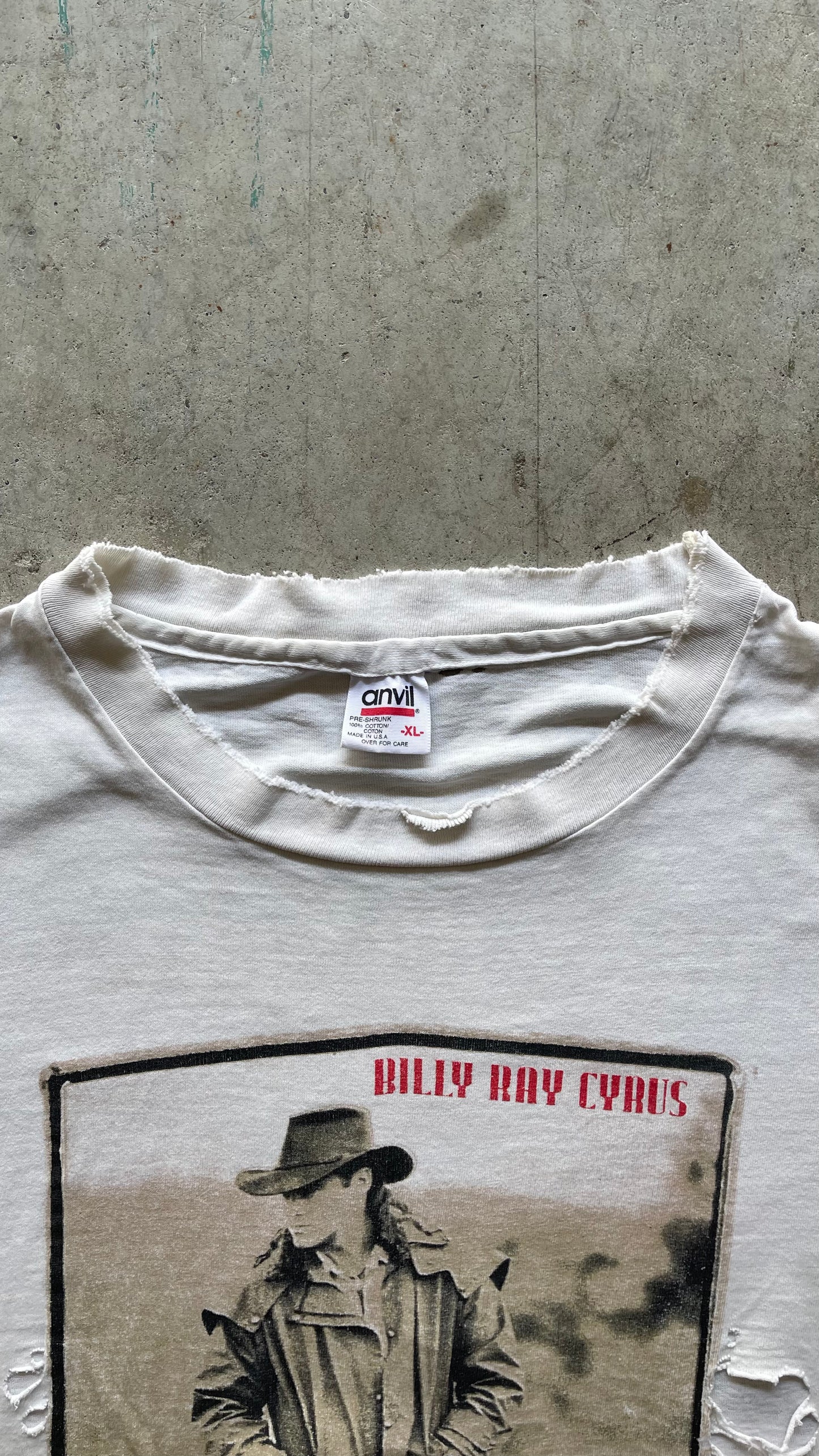 1990S "BILLY RAY CYRUS" WHITE TEE - XL