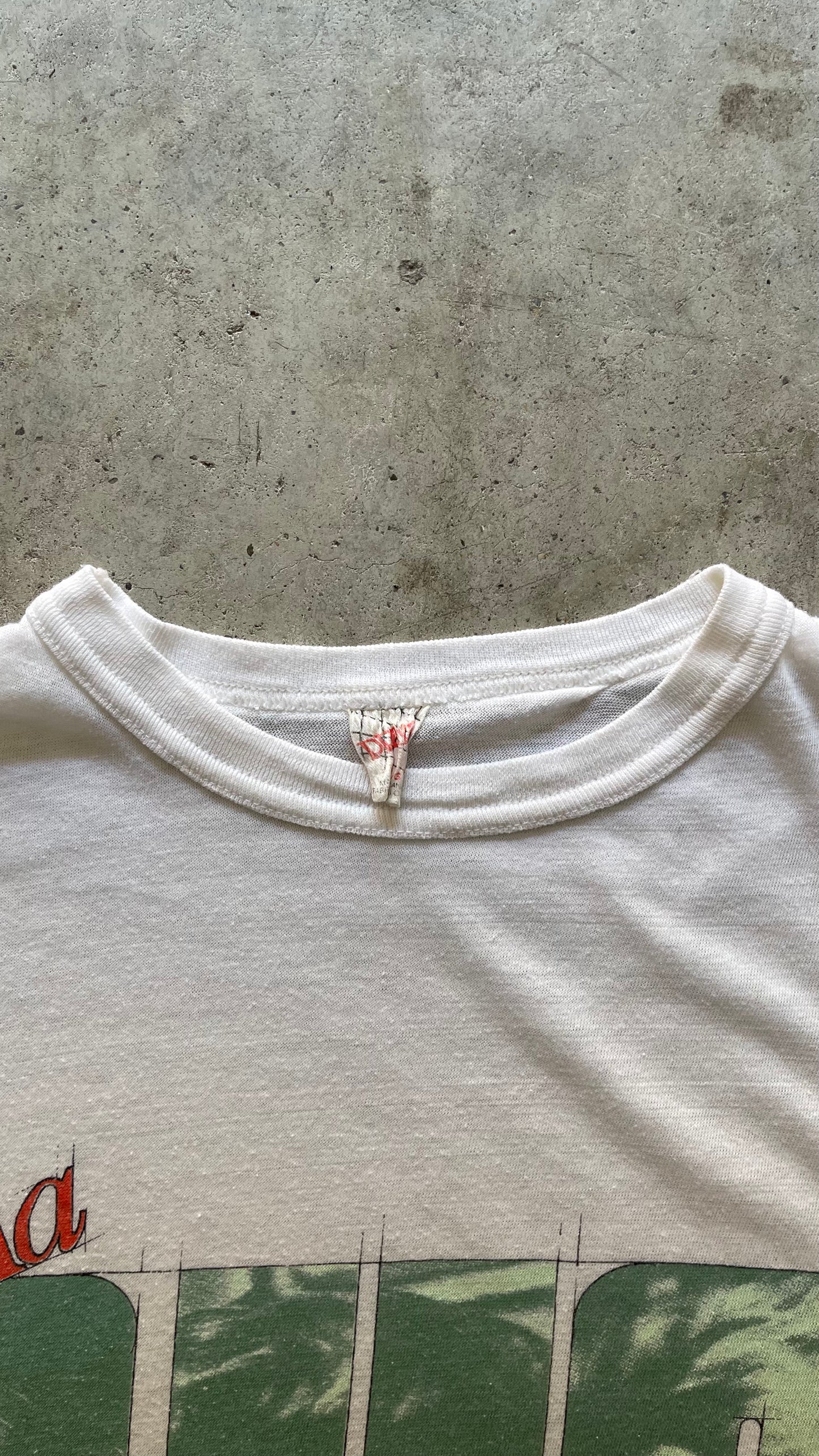 1980S "AHA" BAND BOXY TEE - L