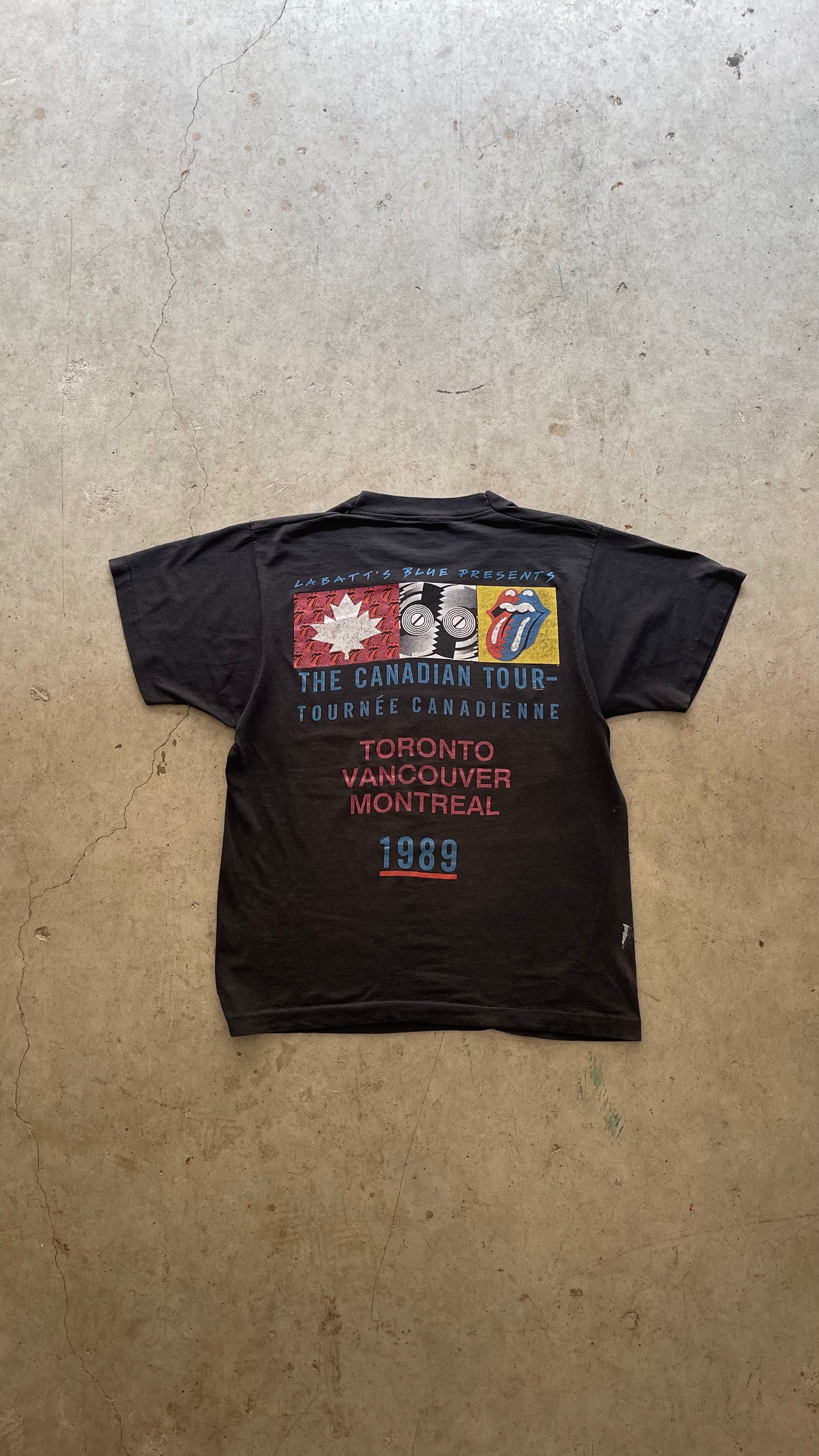 1990S "ROLLING STONES" DISTRESSED TEE - S