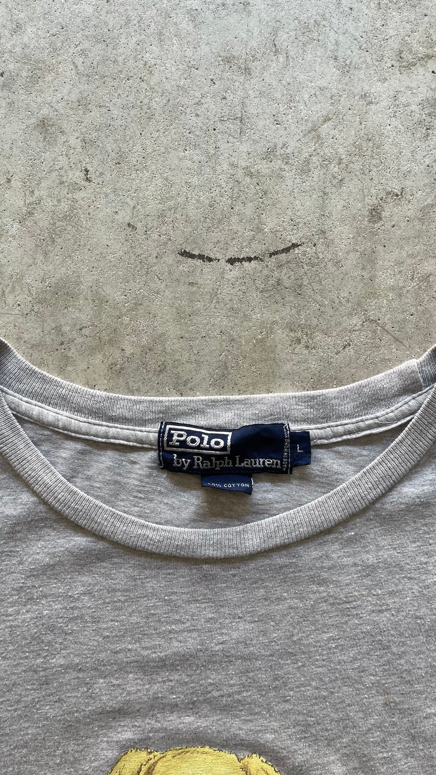 2000S POLO BEAR RALPH LAUREN GREY TEE - L