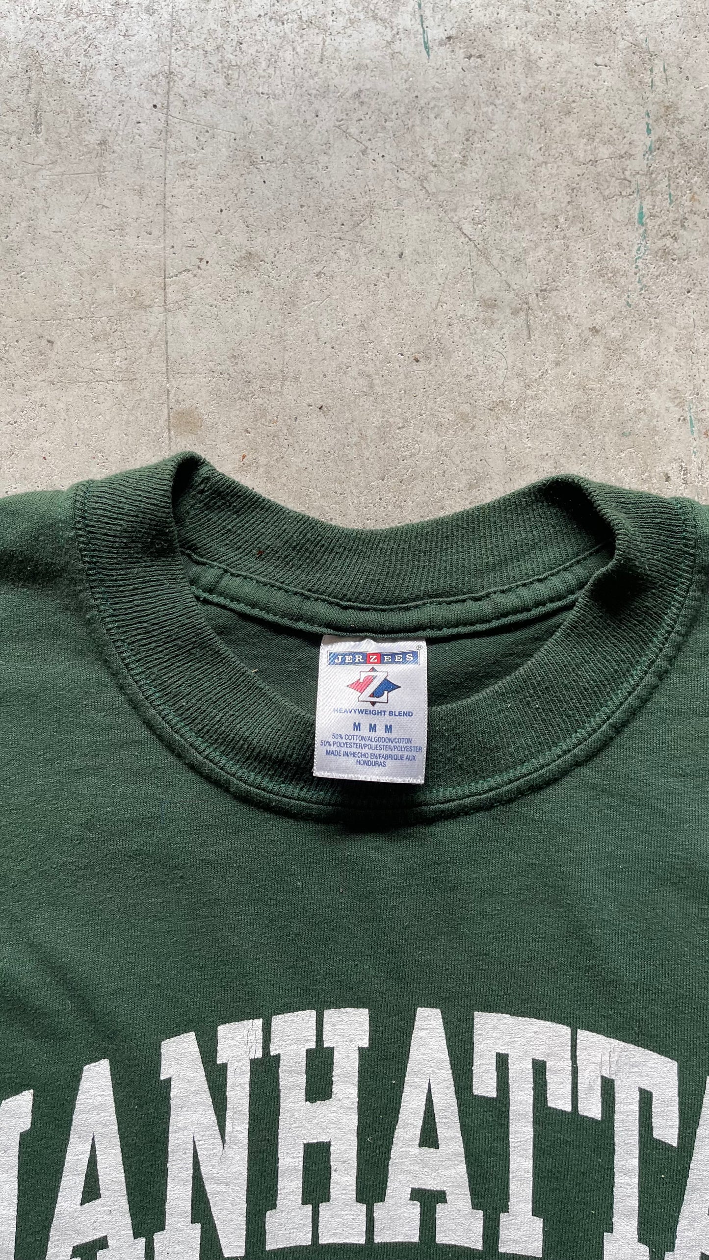2000S MANHATTAN LACROSSE GREEN TEE - M