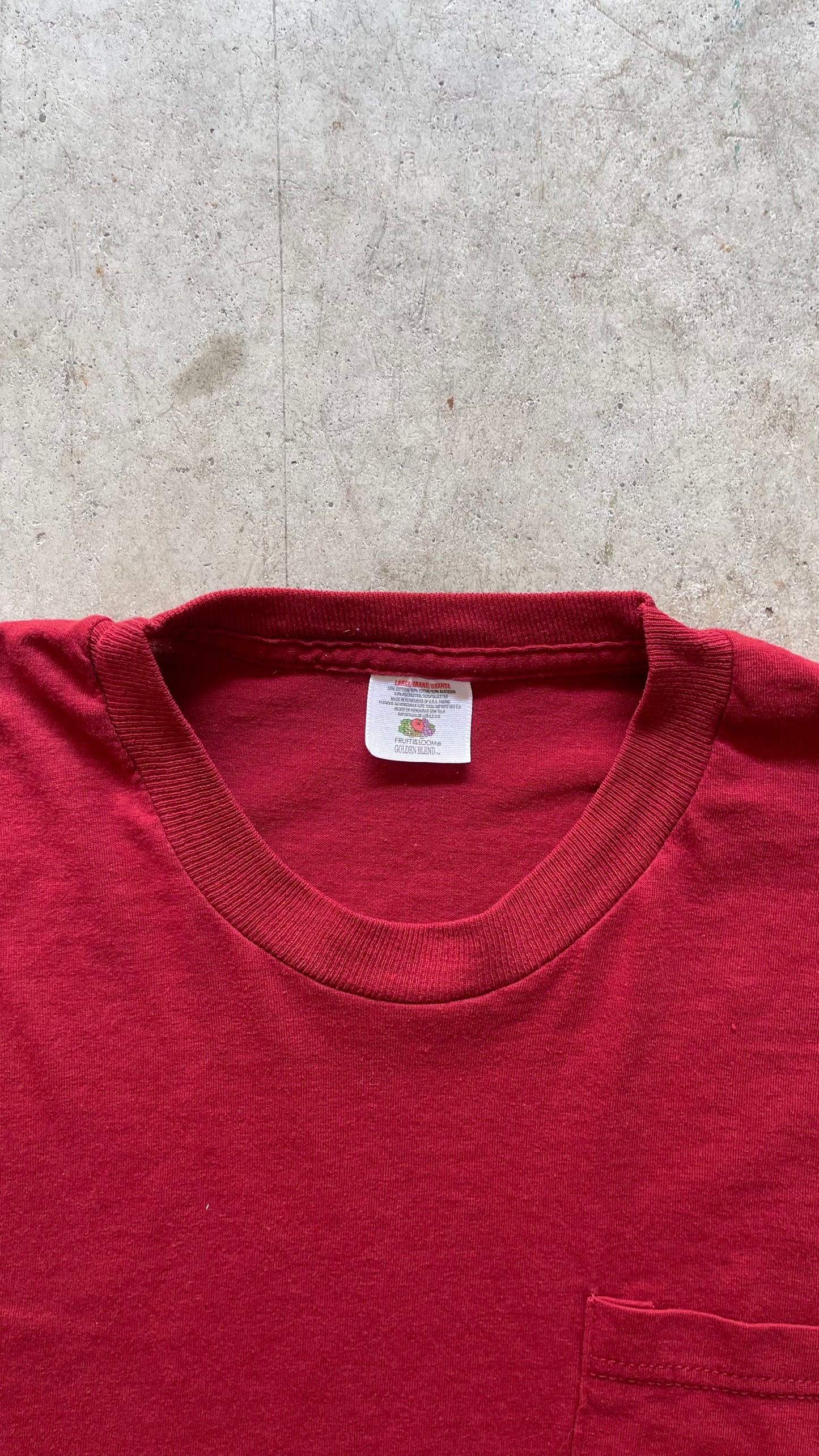 1990S TANK POCKET TEE RED - L