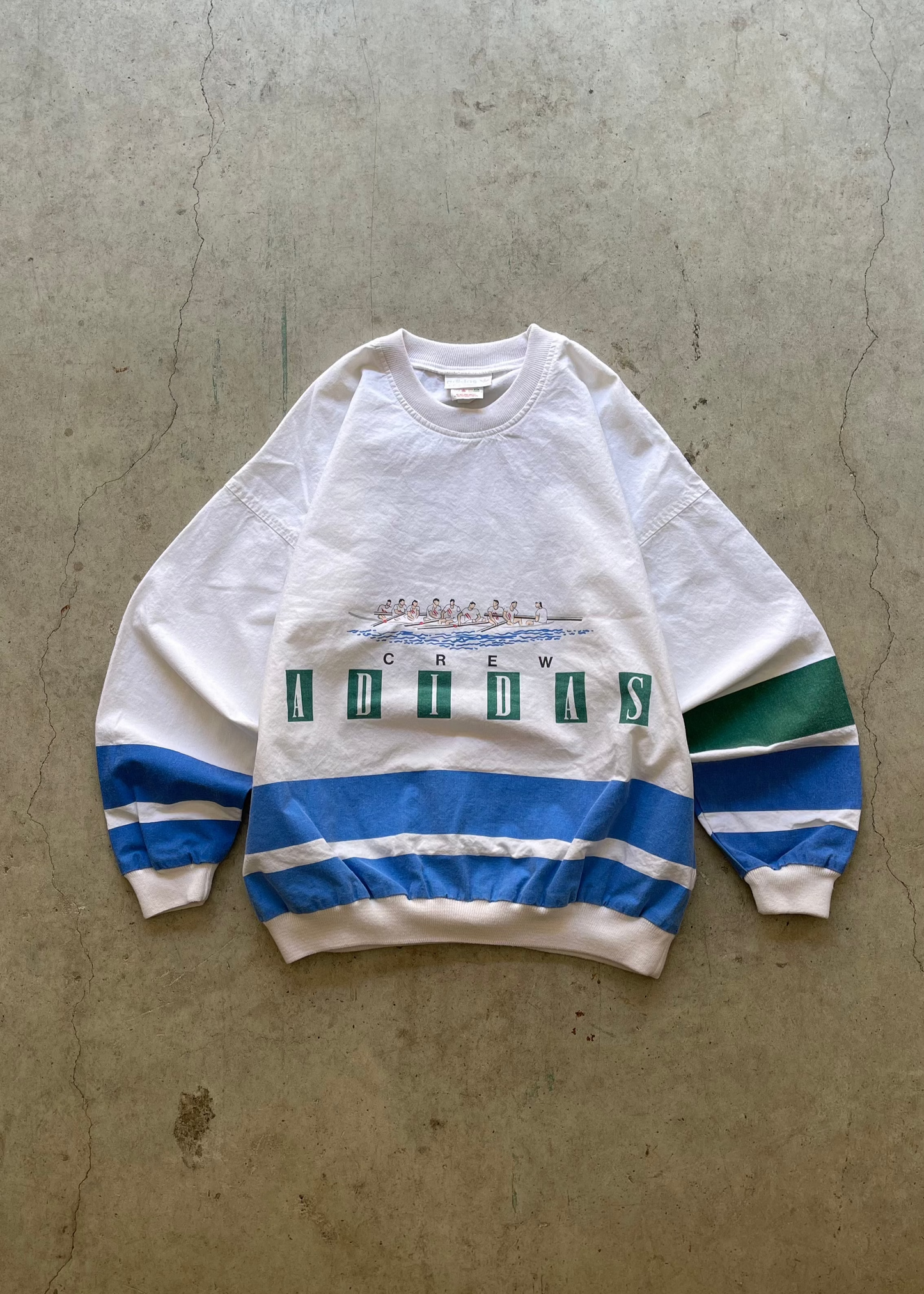 1980S ADIDAS ROWBOAT SWEATHSIRT - L